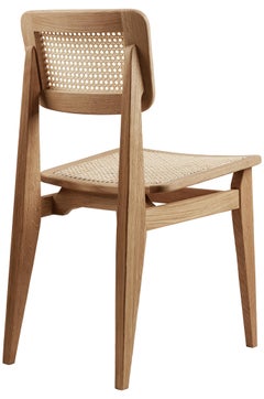 Marcel Gascoin 'C-Chair' Dining Chair Oak Oiled All French Cane for GUBI