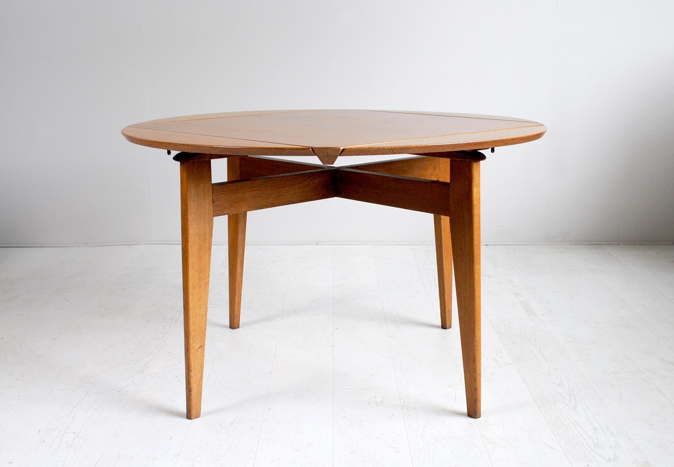 Oak Marcel Gascoin, Convertible Table 