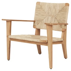 Marcel Gascoin 'F-Chair' Outdoor Lounge Chair Natural Teak for GUBI