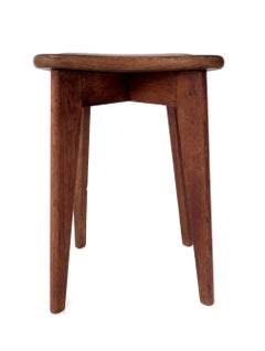 Marcel Gascoin Tavolino Tabouret francese in Oak Trefle Edizione Arhec, circa 1953