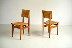 Marcel Gascoin, Paire de chaises "CF", France 1950