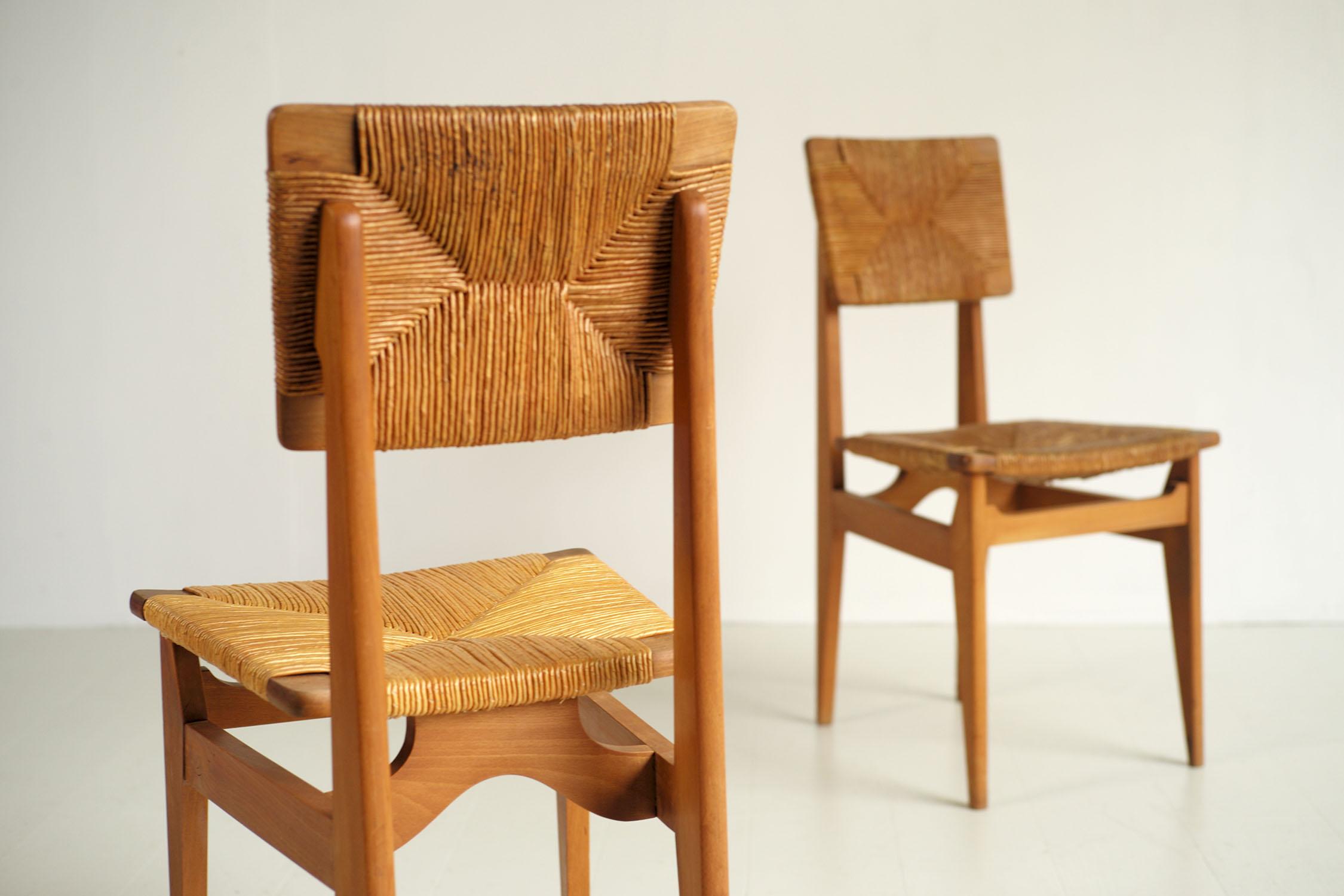 Marcel Gascoin, Paar „CF“-Stühle, Frankreich 1950 im Zustand „Gut“ im Angebot in Catonvielle, FR