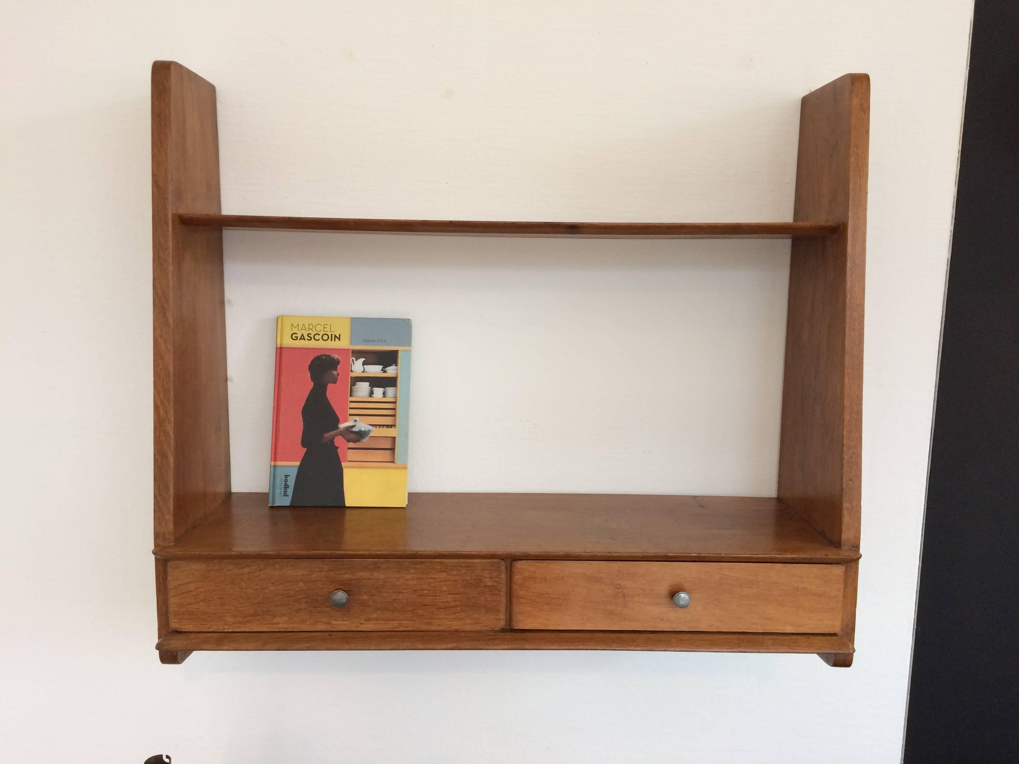 Marcel Gascoin Reconstruction Two Drawers Shelve In Fair Condition For Sale In Paris, FR