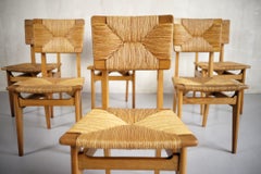 Marcel Gascoin, Series of 6 "Cf" Chairs, France, 1950