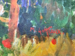 Lavanda tra i pini, Cassis, Provenza, olio originale su tela a colori