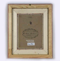 The Window - Original Oil Drawing  by Marcel Gilly - Mid-20th century