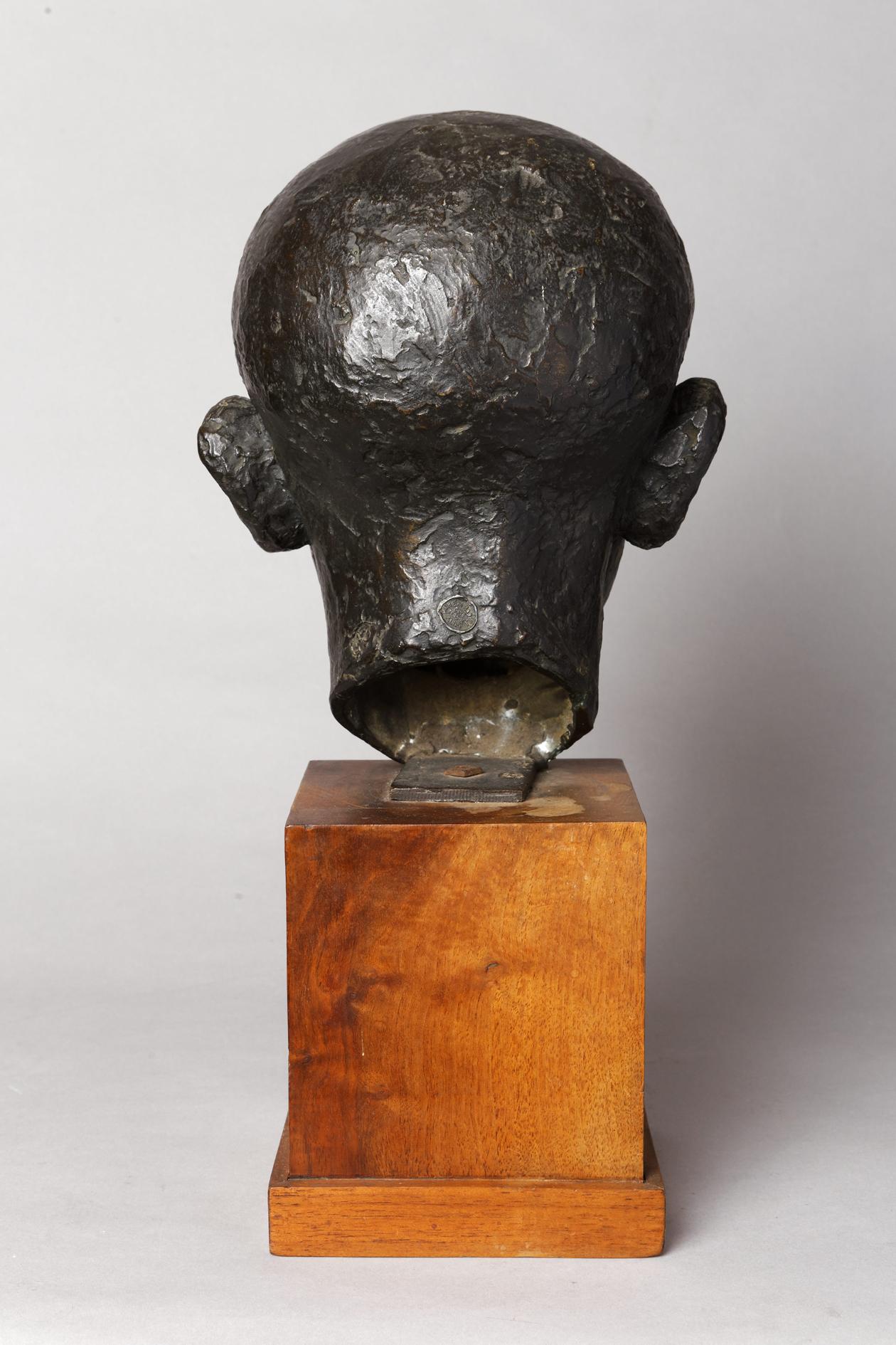 Portrait of a Man - French School Sculpture by Marcel GIMOND
