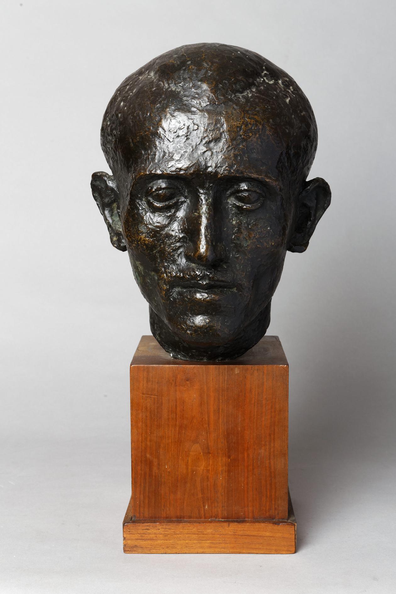 Marcel GIMOND Figurative Sculpture - Portrait of a Man