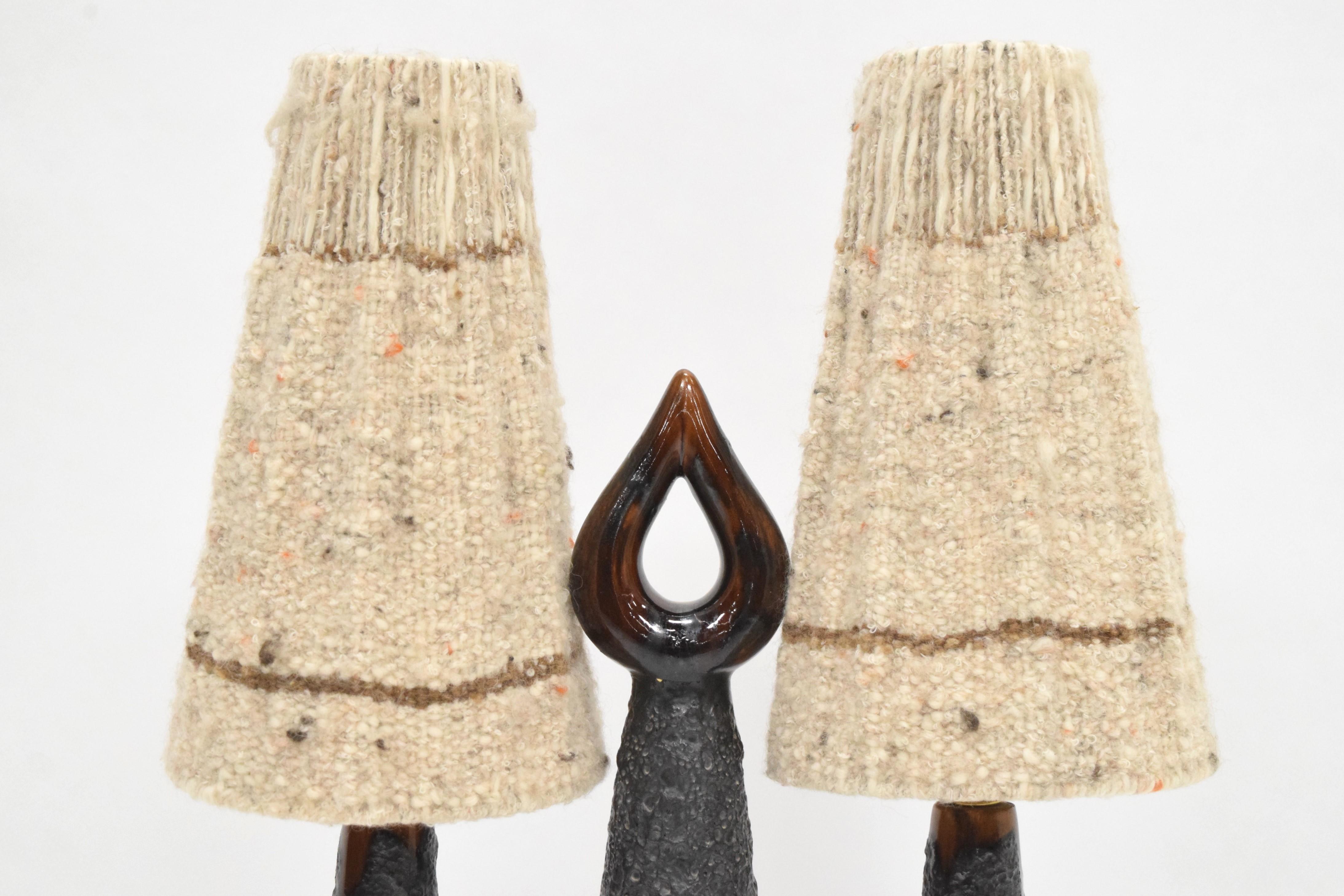 Mid-century French ceramic lamp by Marcel Giraud - Vallauris - 1960s.