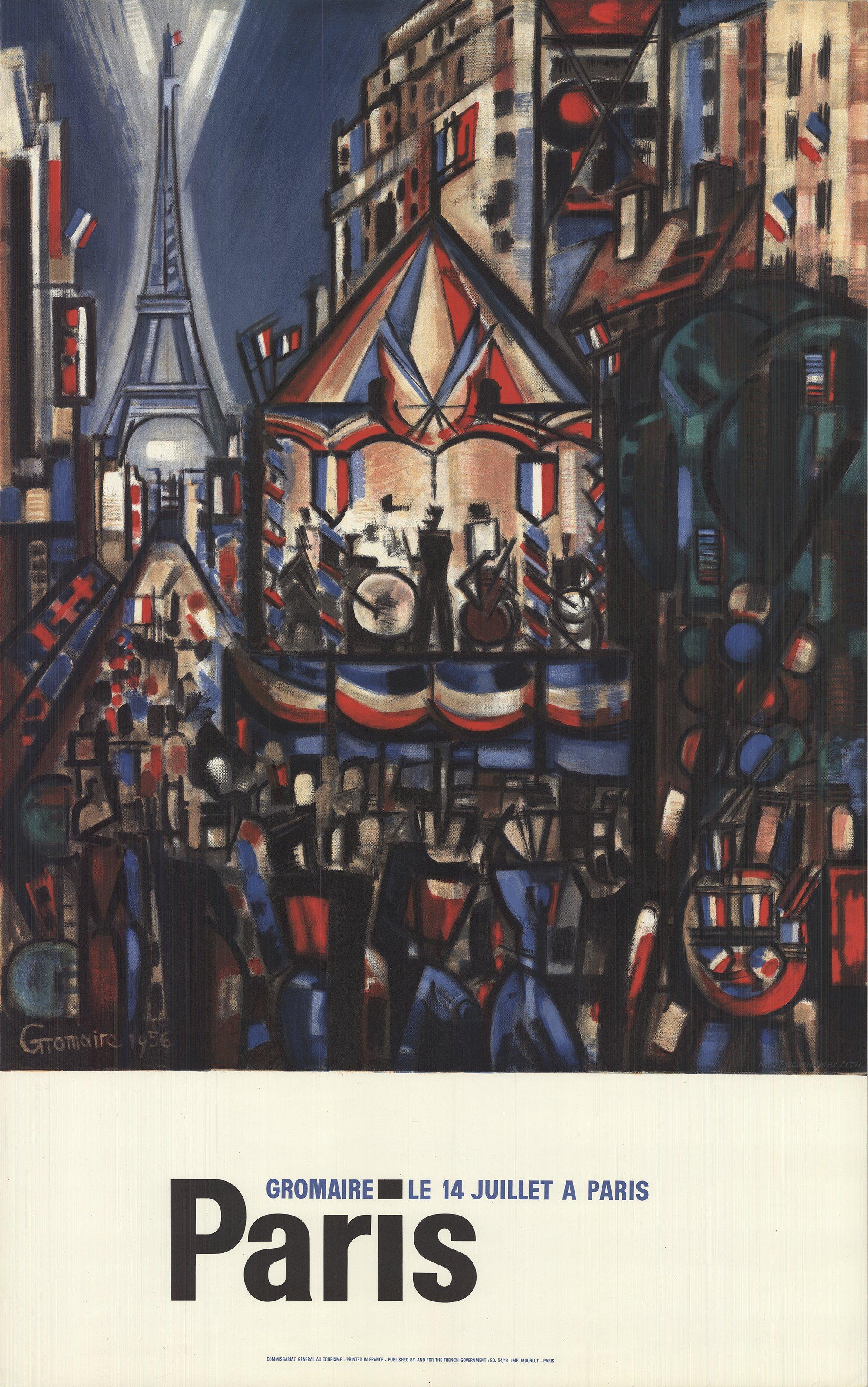 1964 After Marcel Gromaire 'Paris, July 14th, La Bastille'