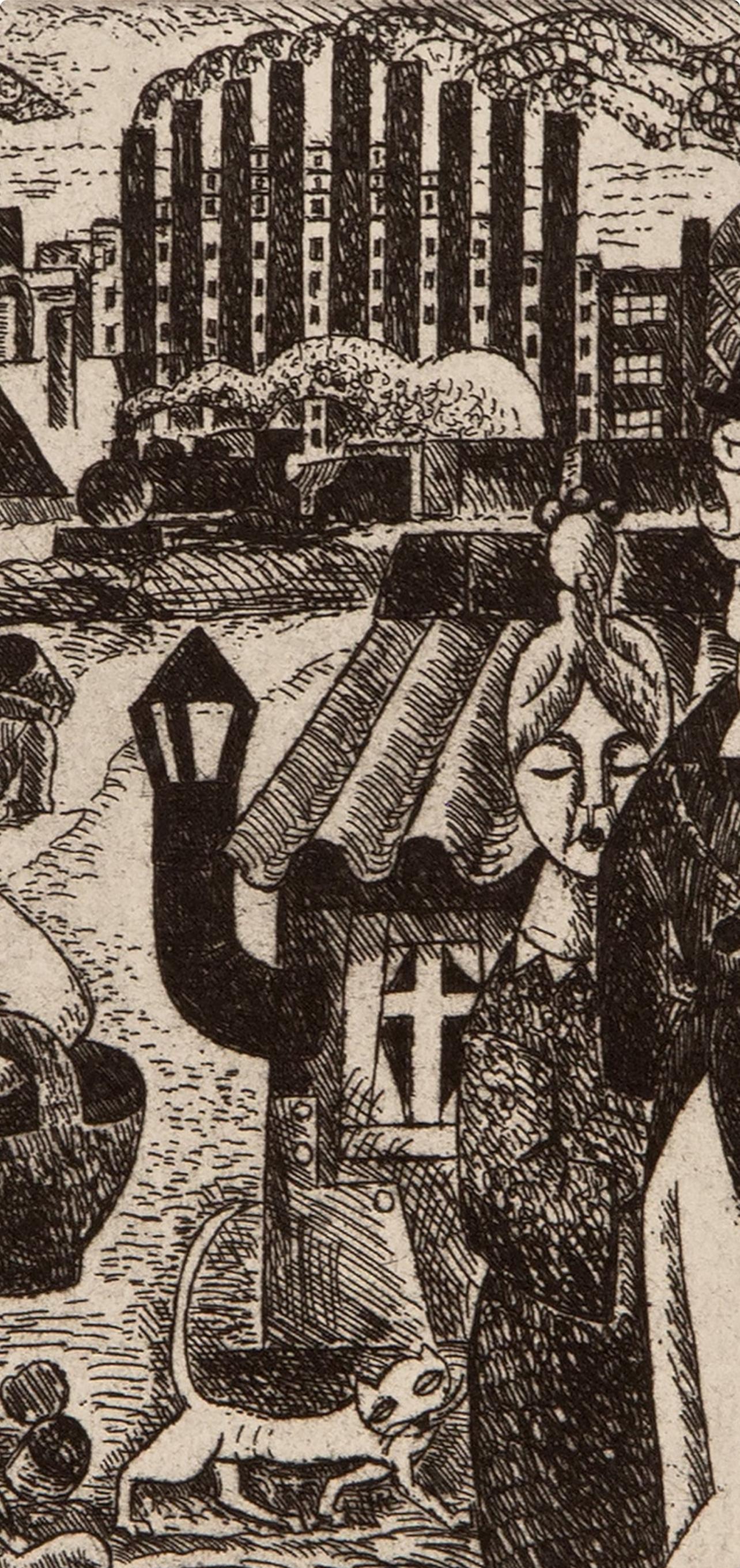 Composition, Vers un monde volage, Marcel Gromaire For Sale 2