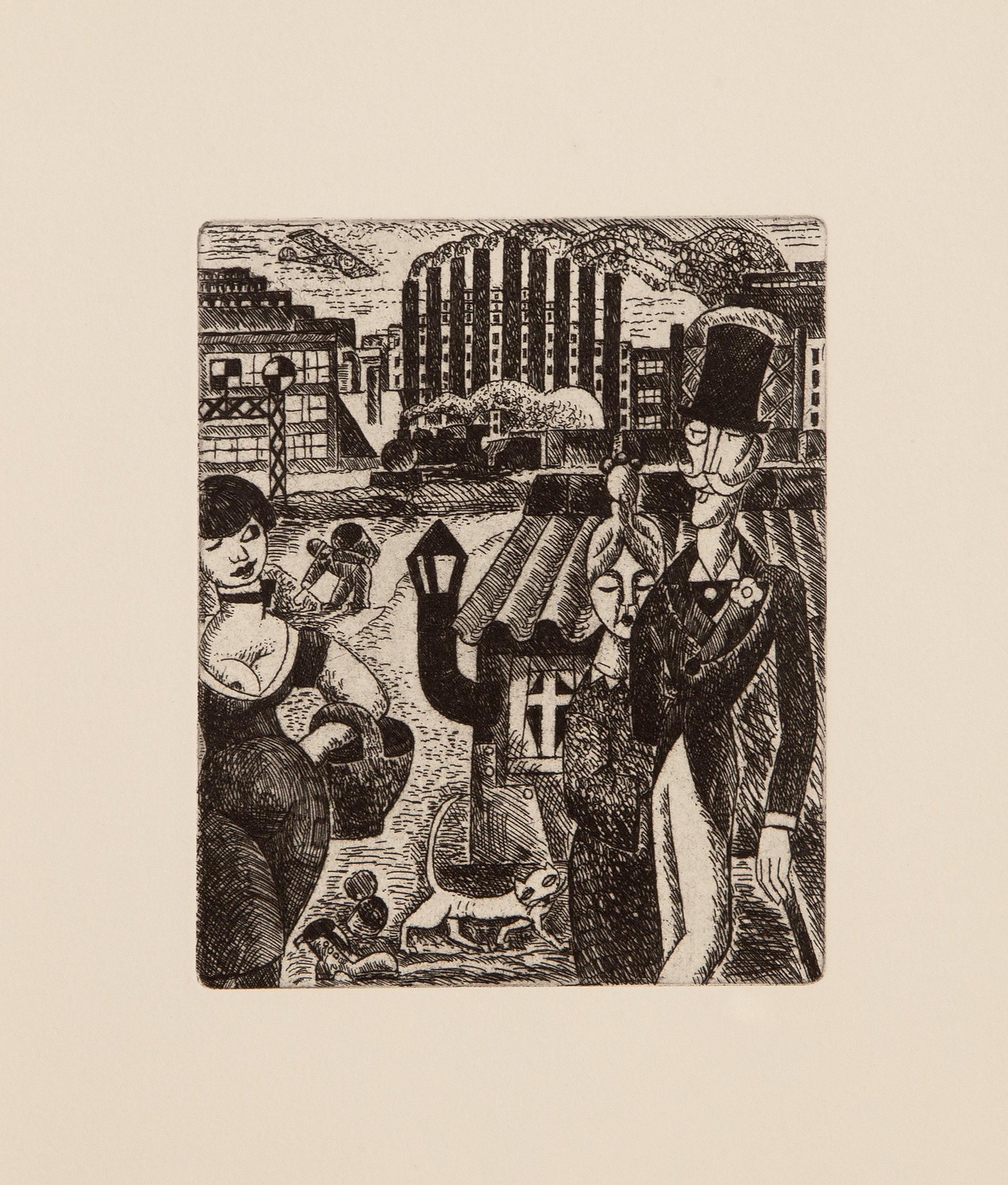 Composition, Vers un monde volage, Marcel Gromaire For Sale 4