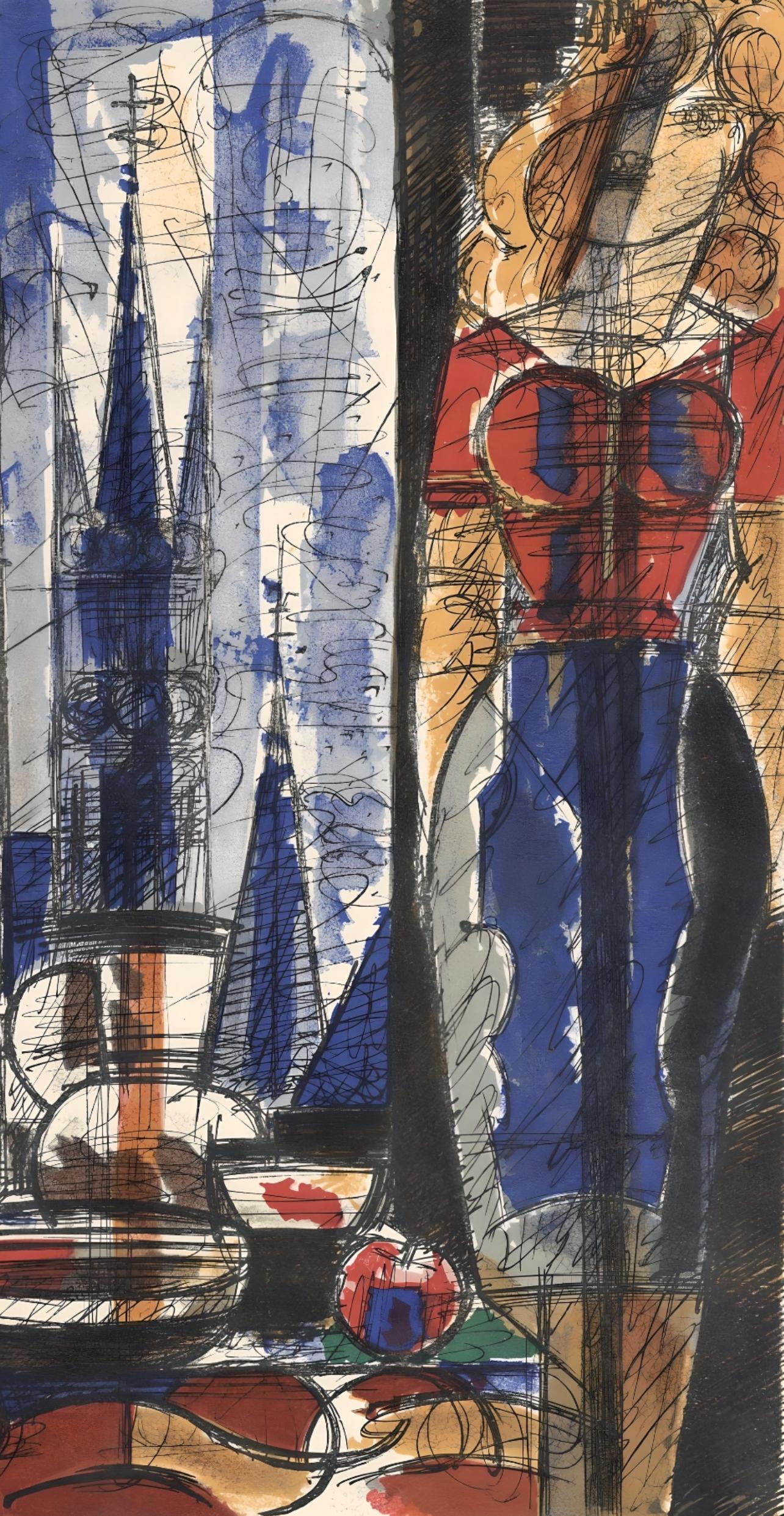 Gromaire, Interieur flamand, Verve : Revue Artistique et Littéraire (après) - Print de Marcel Gromaire
