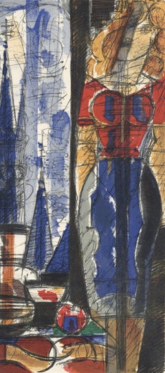 Marcel Gromaire, Flemish Interior, from Verve, Revue Artistique, 1953