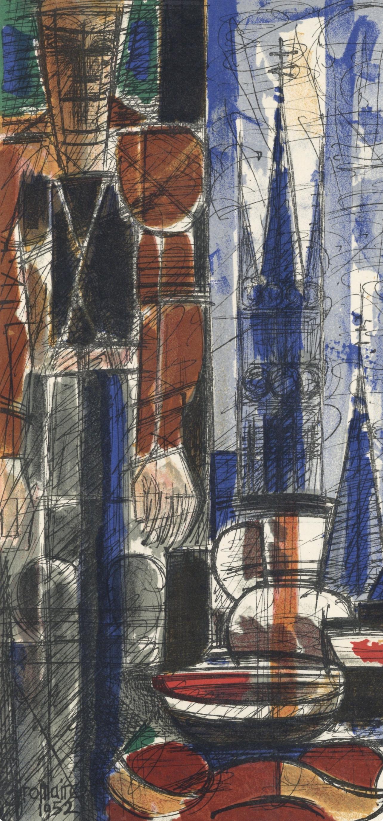 INTÉRIEURS Flamand, Verve : Revue Artistique et Littéraire - Gris Landscape Print par Marcel Gromaire