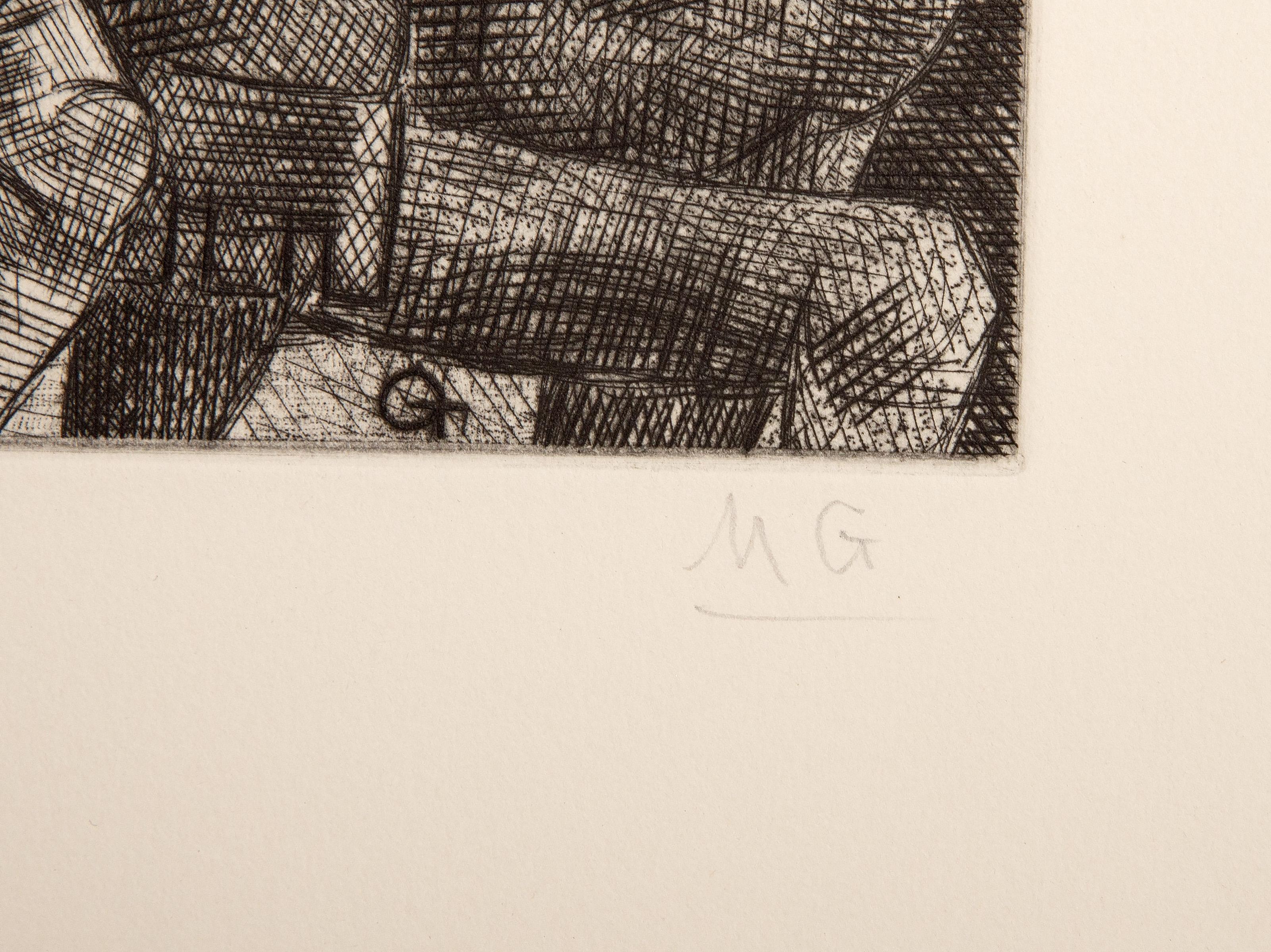 Les Contes de Gaspard de la Nuit, Surrealist Etchings by Marcel Gromaire For Sale 15