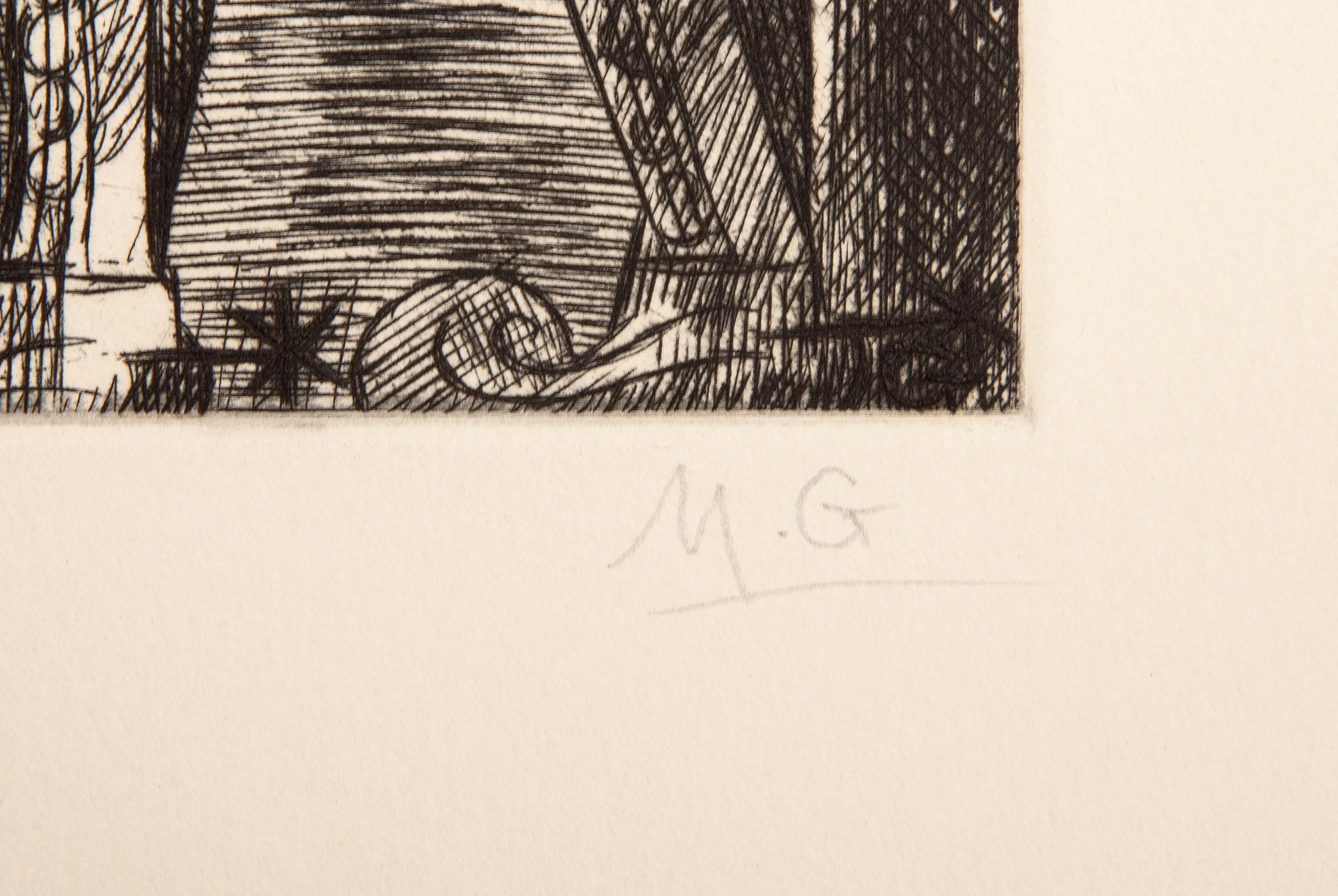 Les Contes de Gaspard de la Nuit, Surrealist Etchings by Marcel Gromaire For Sale 17