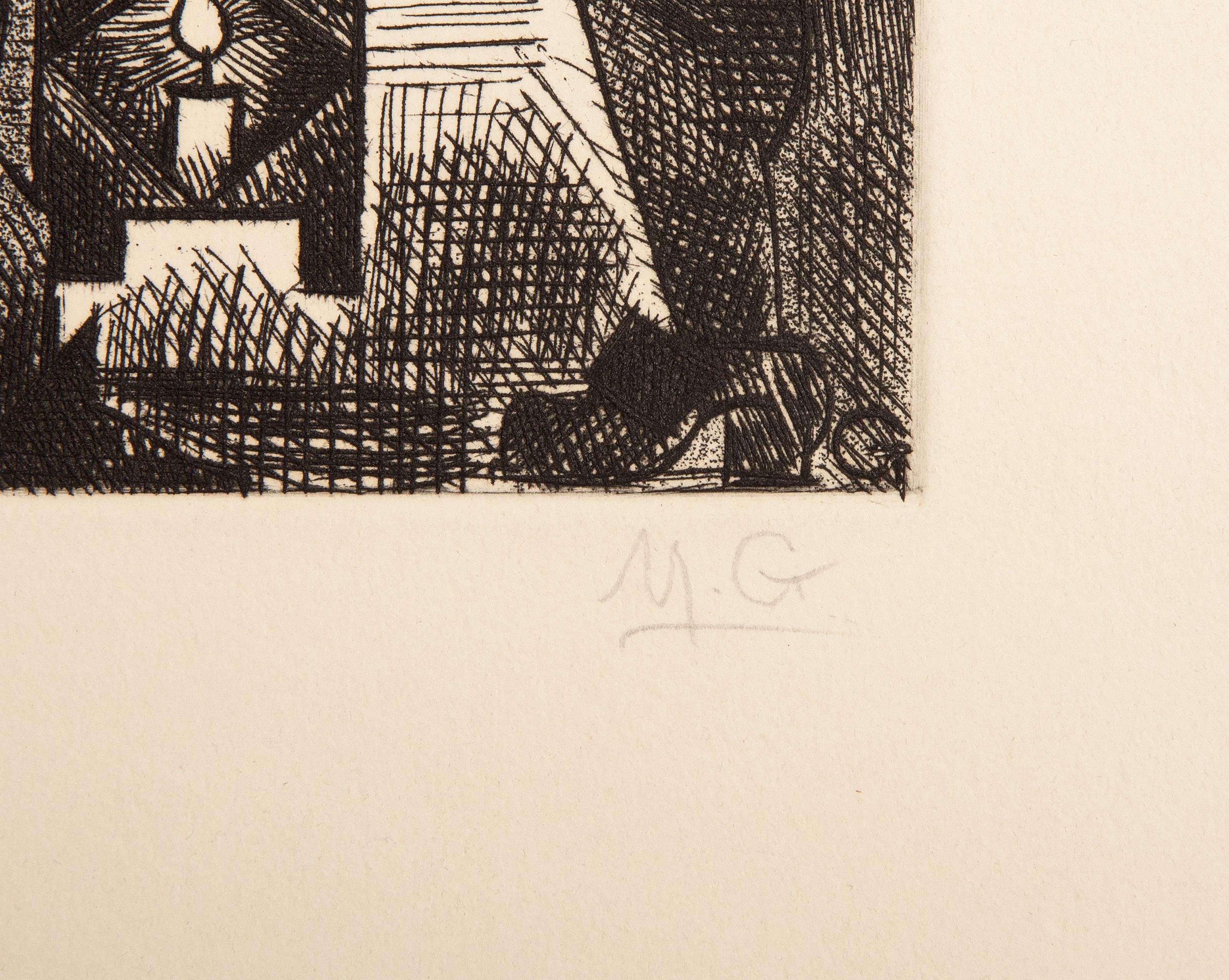 Les Contes de Gaspard de la Nuit, Surrealist Etchings by Marcel Gromaire For Sale 19