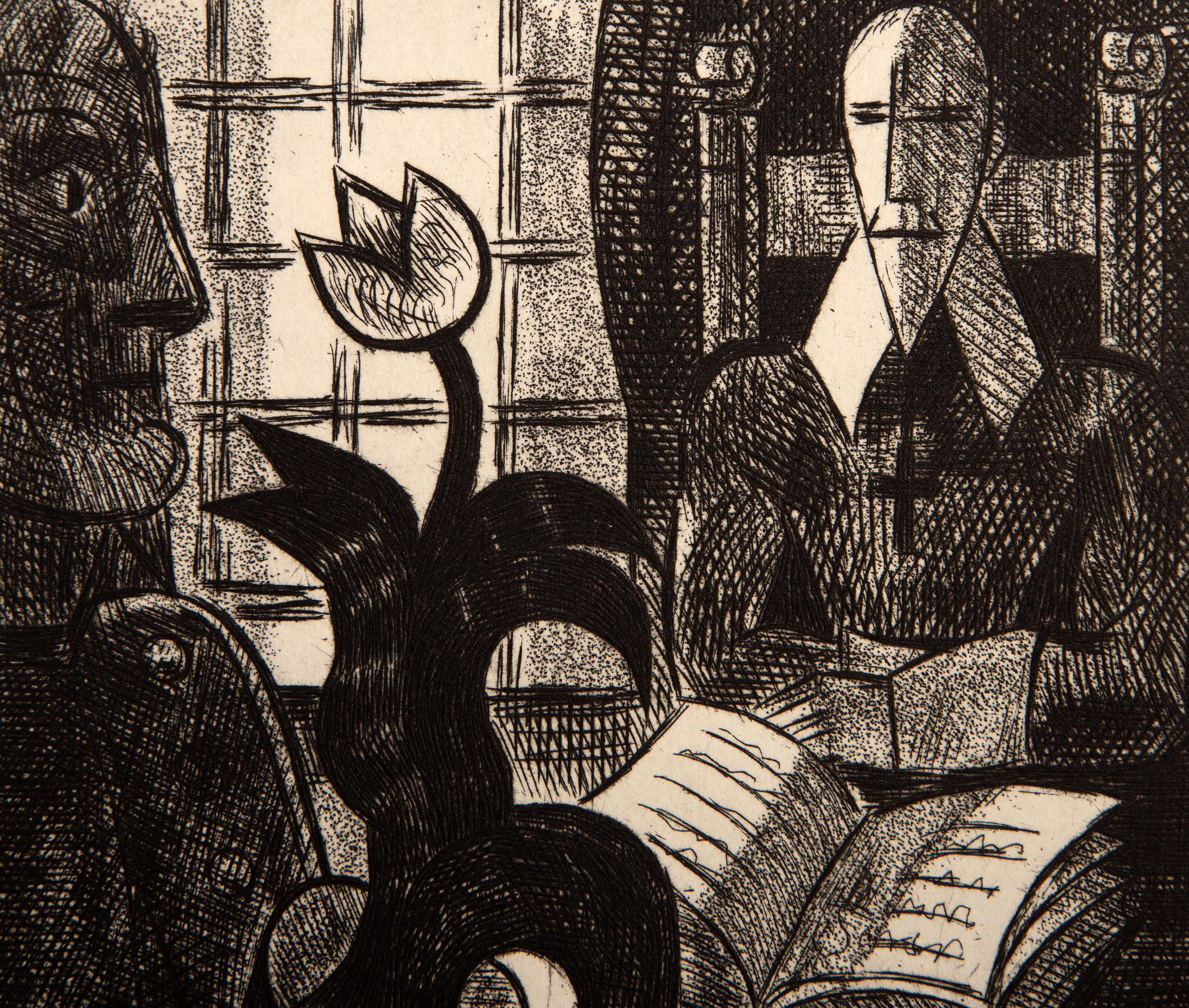 Les Contes de Gaspard de la Nuit, Surrealist Etchings by Marcel Gromaire For Sale 2