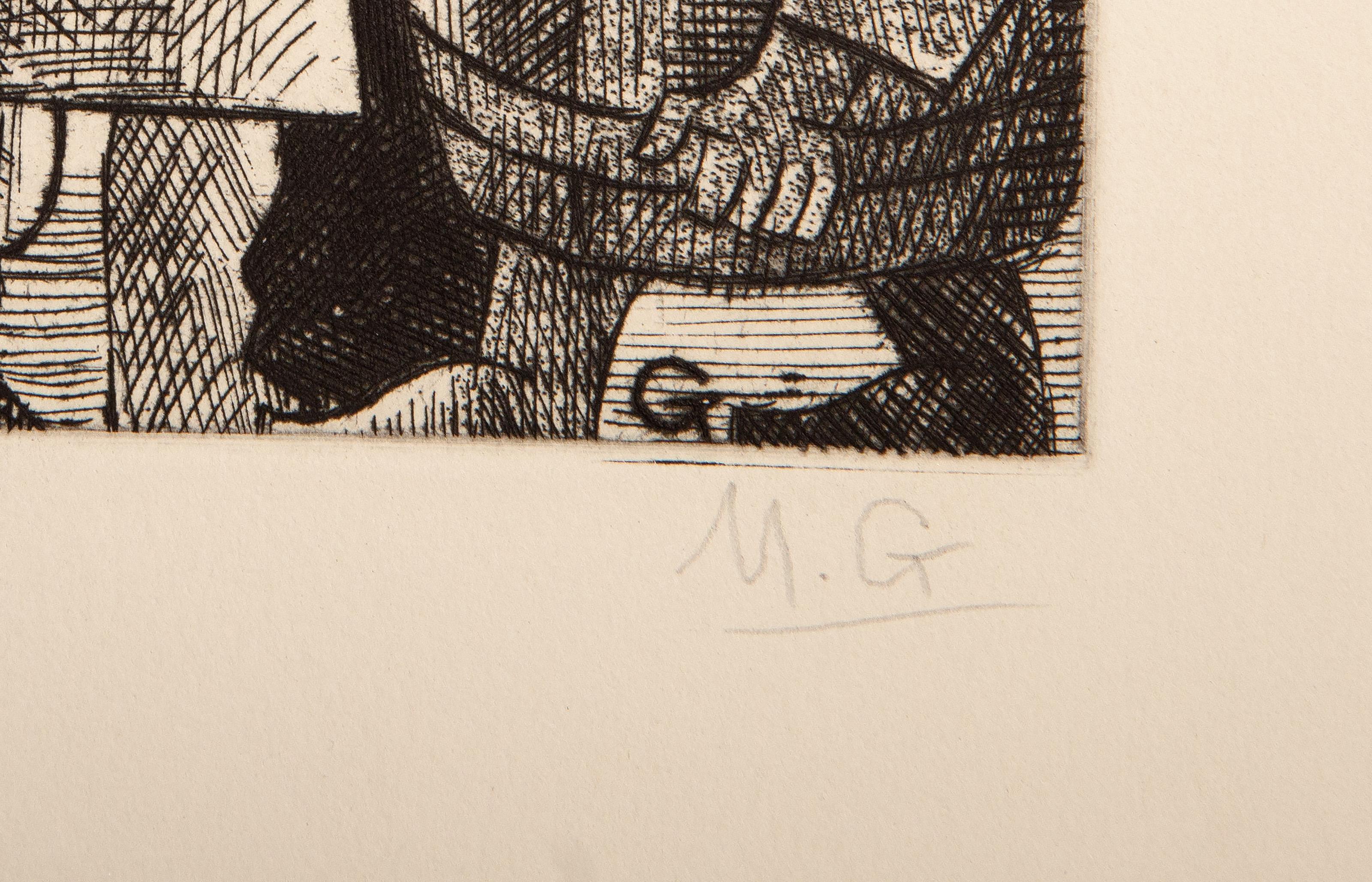 Les Contes de Gaspard de la Nuit, Surrealist Etchings by Marcel Gromaire For Sale 7