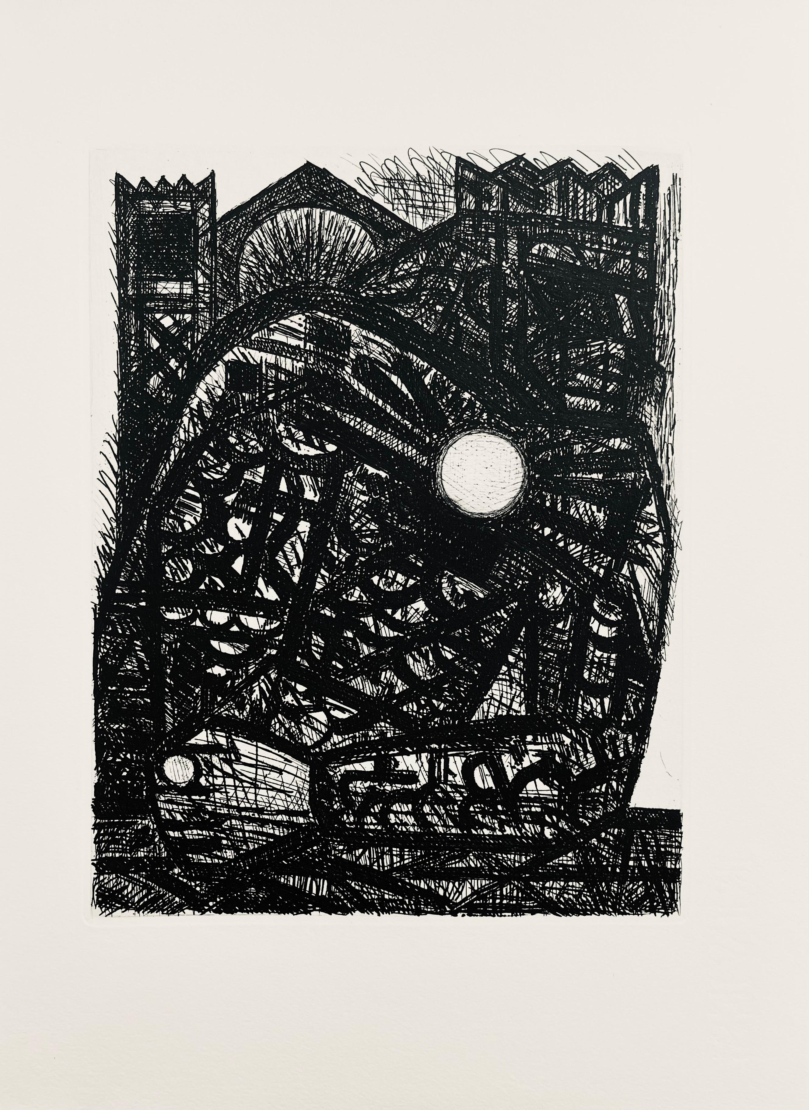 Etching on Vélin de Rives paper. Unsigned and unnumbered, as issued. Good condition. Notes: From the folio, Shakespeare, Macbeth, Eaux-fortes de Gromaire, 1958. Published by Tériade, éditeur, Paris; printed by L'Imprimerie nationale, Paris,