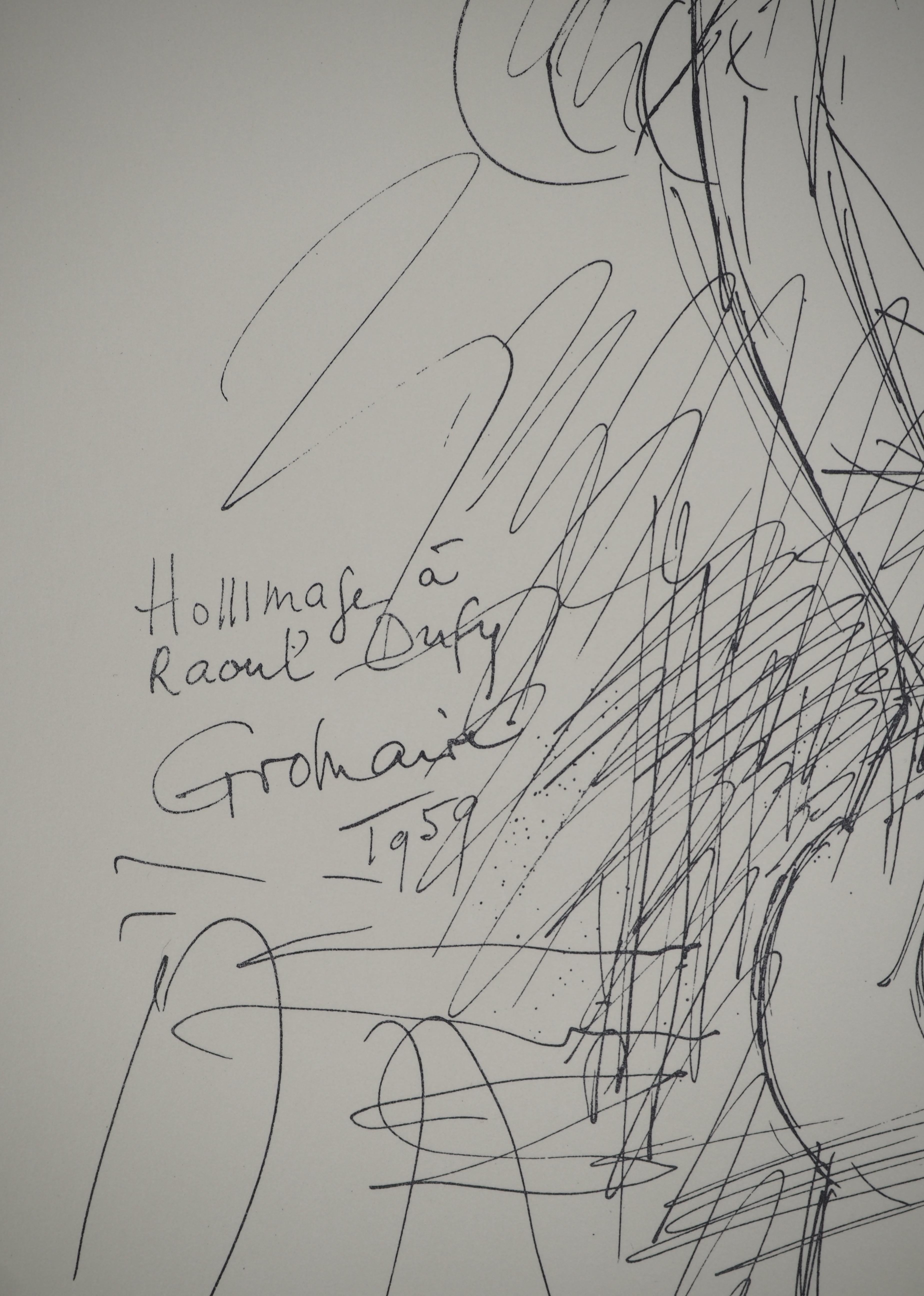 Modèle nu d'origine (Mourlot) - Géométrique abstrait Print par Marcel Gromaire