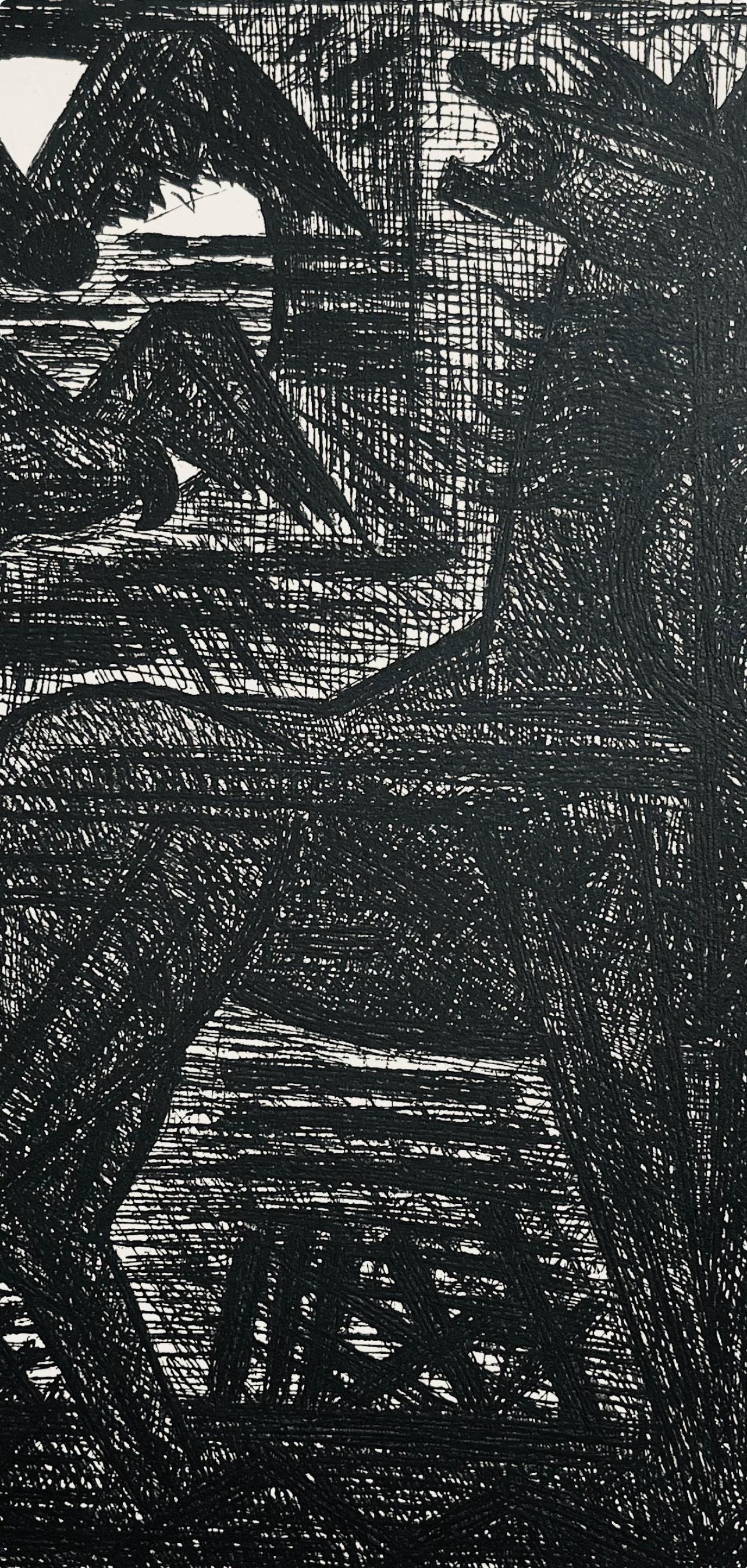 Scène IX, Shakespeare, Macbeth, Eaux-fortes de Gromaire - Black Landscape Print by Marcel Gromaire
