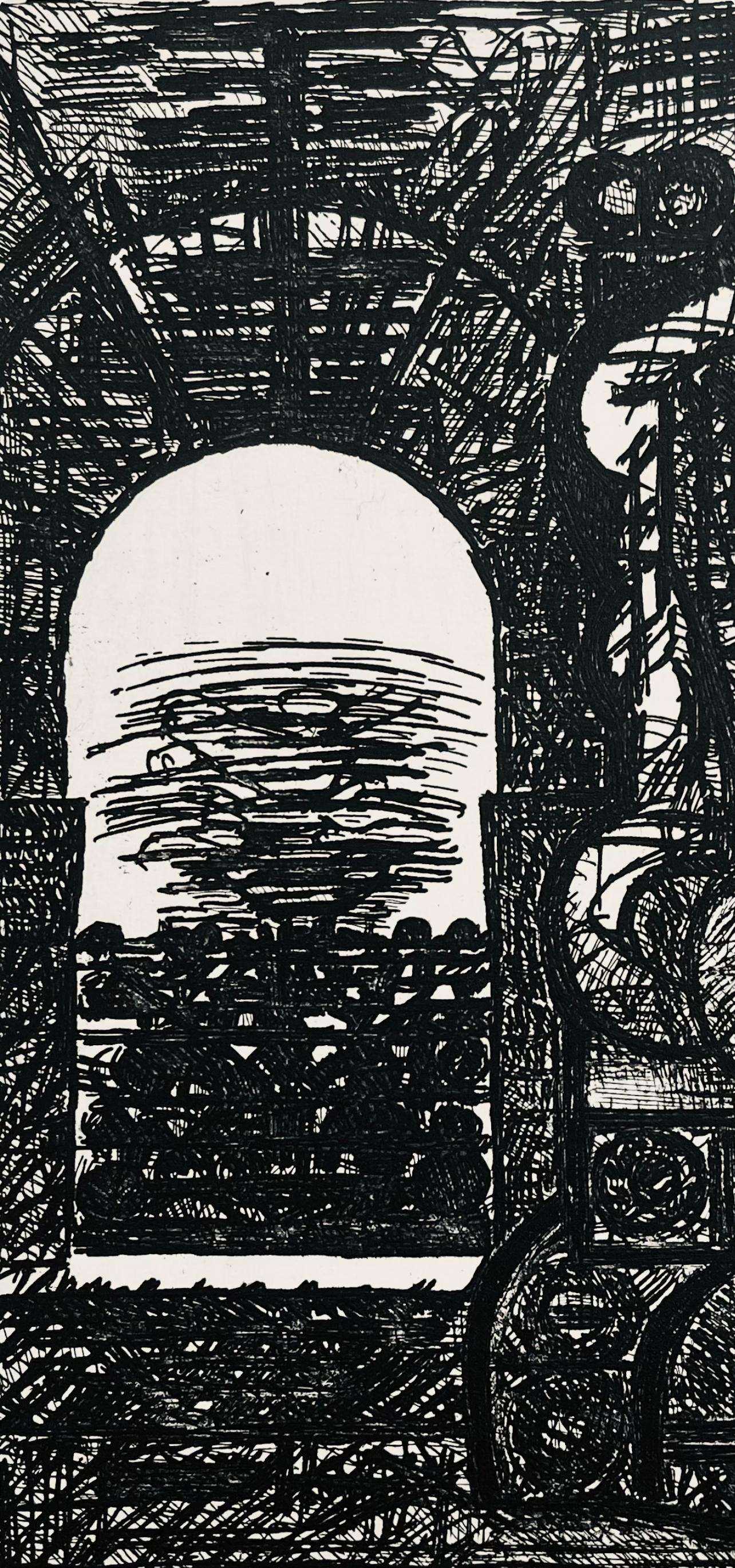 Scène V, Shakespeare, Macbeth, Eaux-fortes de Gromaire – Print von Marcel Gromaire