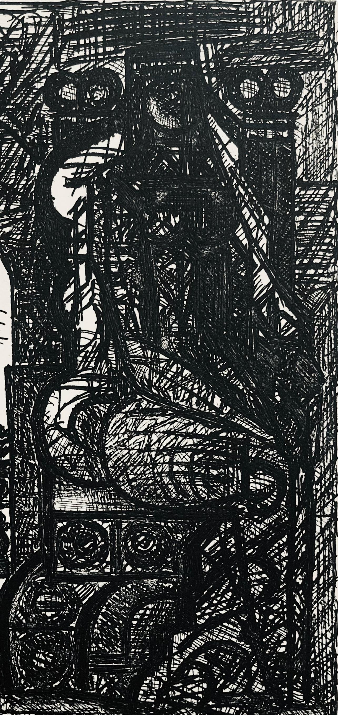 Scène V, Shakespeare, Macbeth, Eaux-fortes de Gromaire (Schwarz), Figurative Print, von Marcel Gromaire