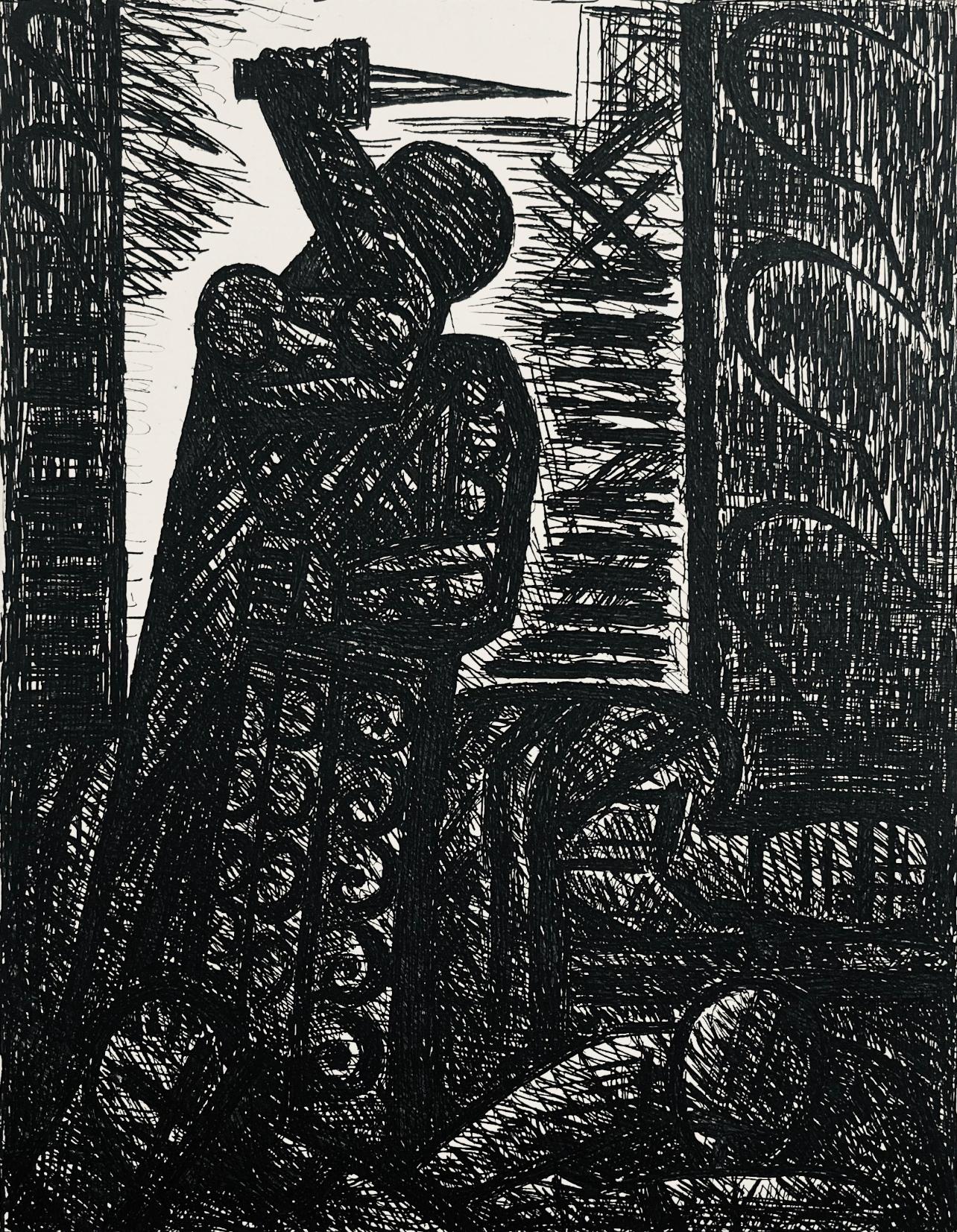 Marcel Gromaire Figurative Print - Scène VIII, Shakespeare, Macbeth, Eaux-fortes de Gromaire