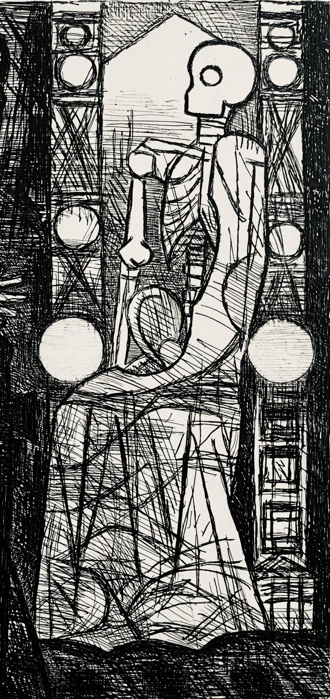 Scène XIII, Shakespeare, Macbeth, Eaux-fortes de Gromaire - Print by Marcel Gromaire