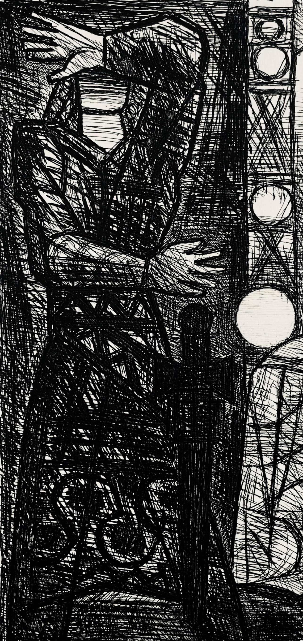 Scène XIII, Shakespeare, Macbeth, Eaux-fortes de Gromaire - Black Figurative Print by Marcel Gromaire