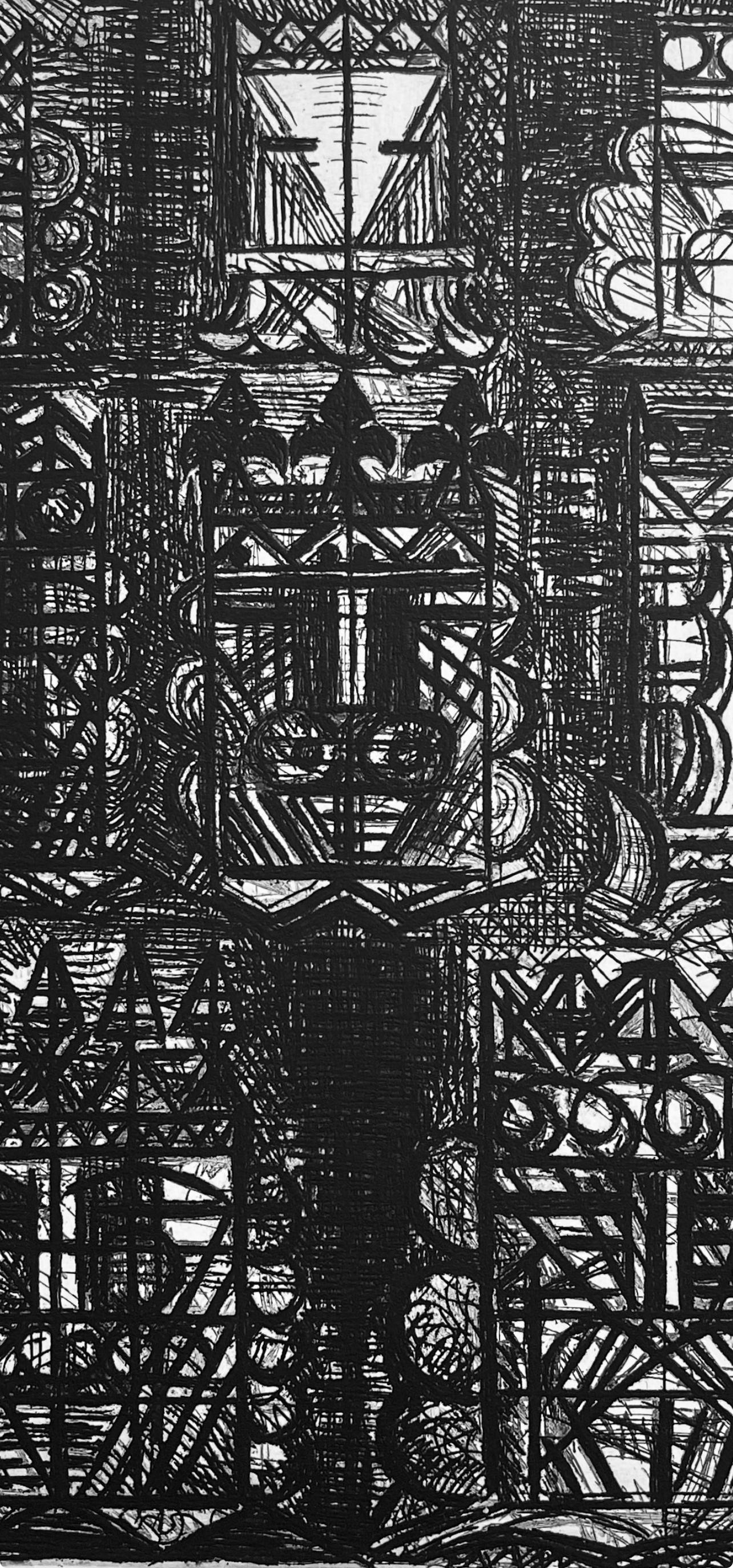 Scène XVI, Shakespeare, Macbeth, Eaux-fortes de Gromaire - Print by Marcel Gromaire