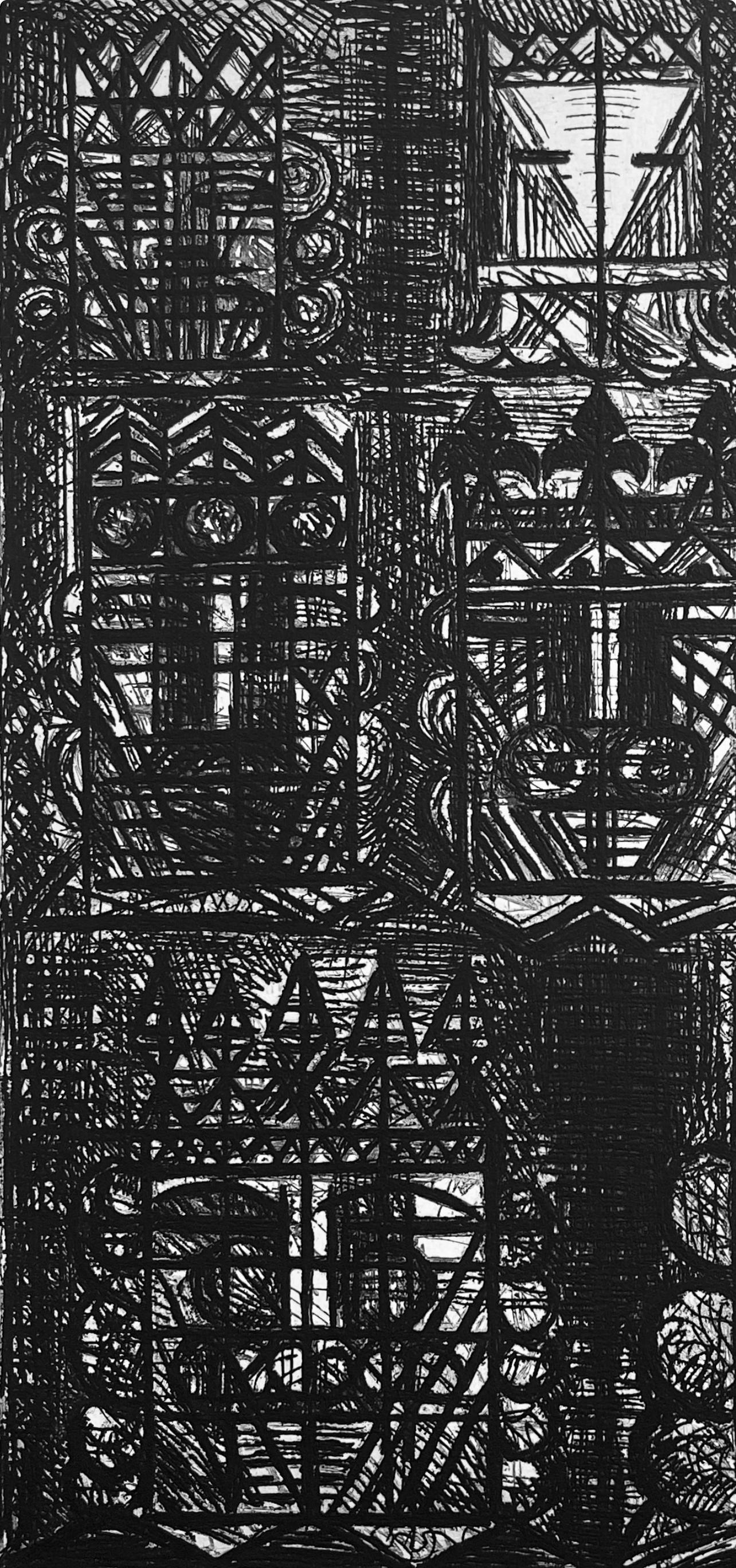 Scène XVI, Shakespeare, Macbeth, Eaux-fortes de Gromaire - Modern Print by Marcel Gromaire