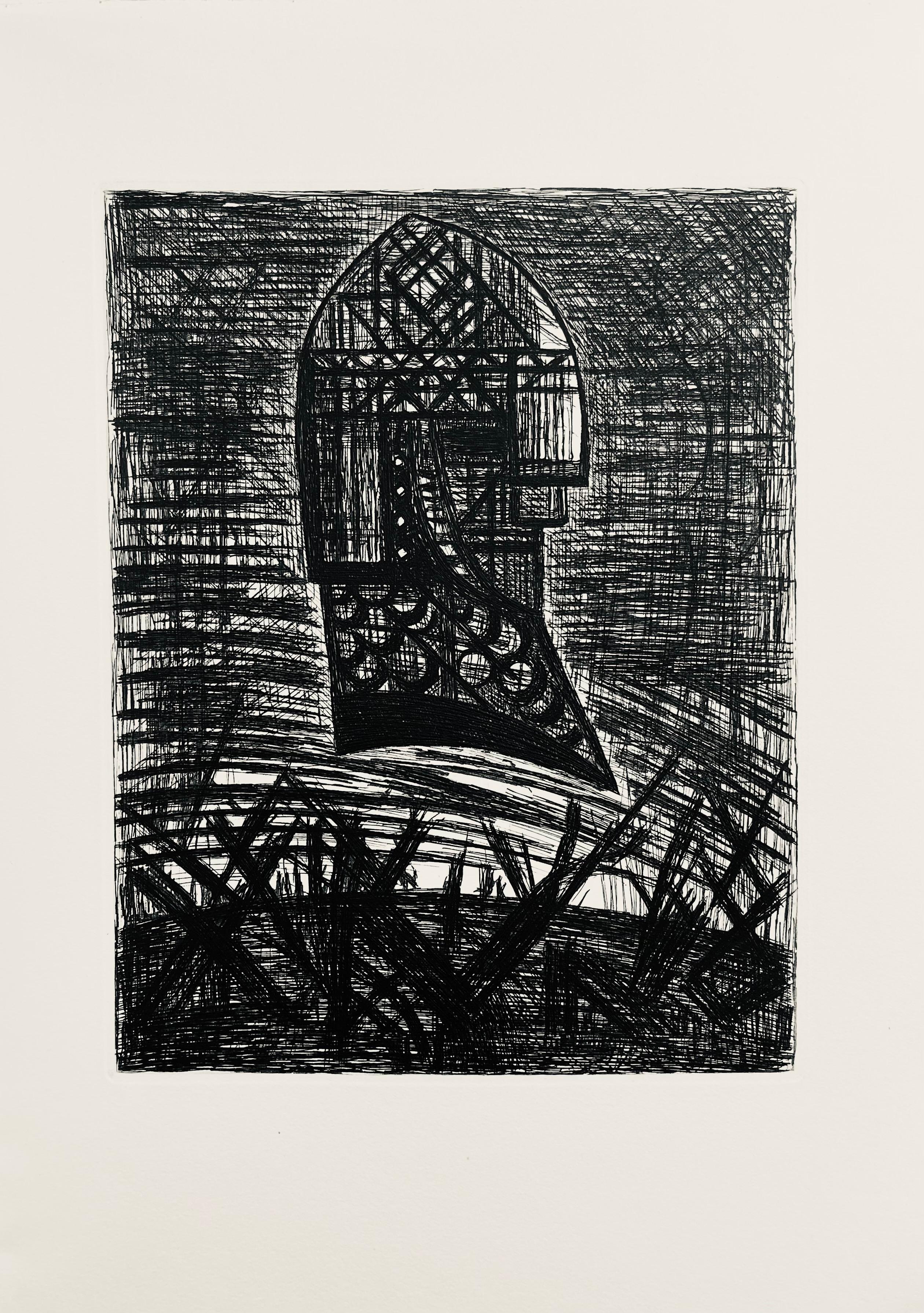 Etching on Vélin de Rives paper. Unsigned and unnumbered, as issued. Good condition. Notes: From the folio, Shakespeare, Macbeth, Eaux-fortes de Gromaire, 1958. Published by Tériade, éditeur, Paris; printed by L'Imprimerie nationale, Paris,