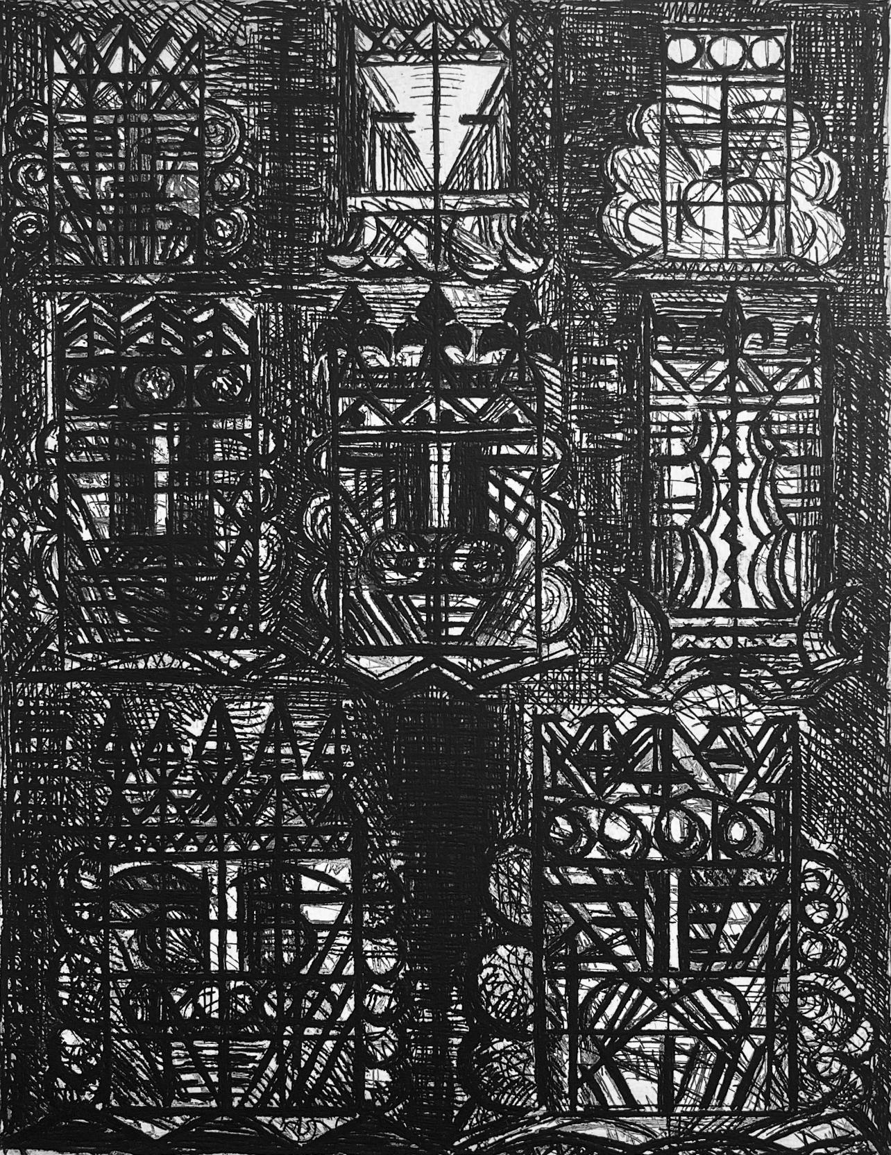 Marcel Gromaire Figurative Print - Scène XVI, Shakespeare, Macbeth, Eaux-fortes de Gromaire