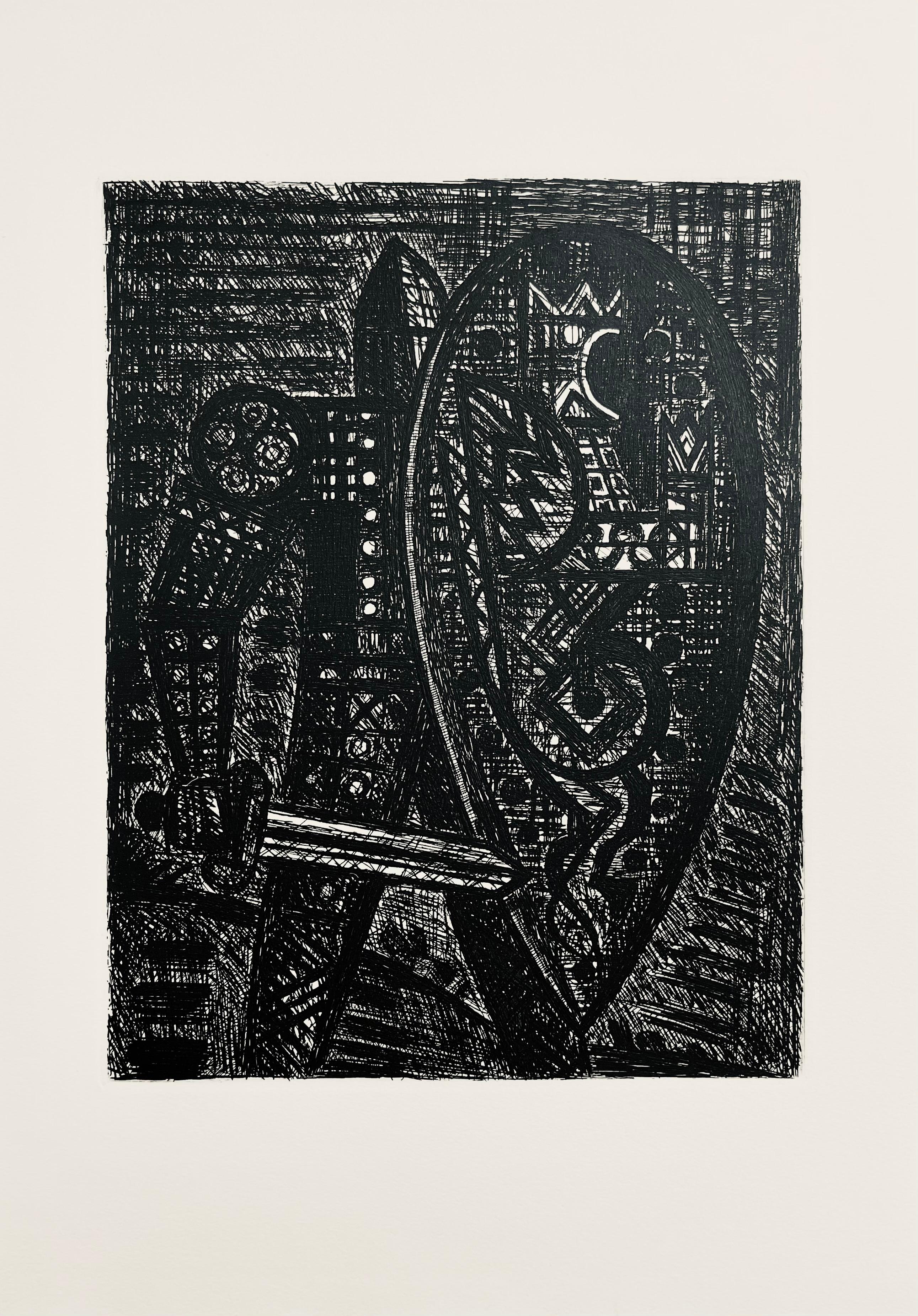 Etching on Vélin de Rives paper. Unsigned and unnumbered, as issued. Good condition. Notes: From the folio, Shakespeare, Macbeth, Eaux-fortes de Gromaire, 1958. Published by Tériade, éditeur, Paris; printed by L'Imprimerie nationale, Paris,