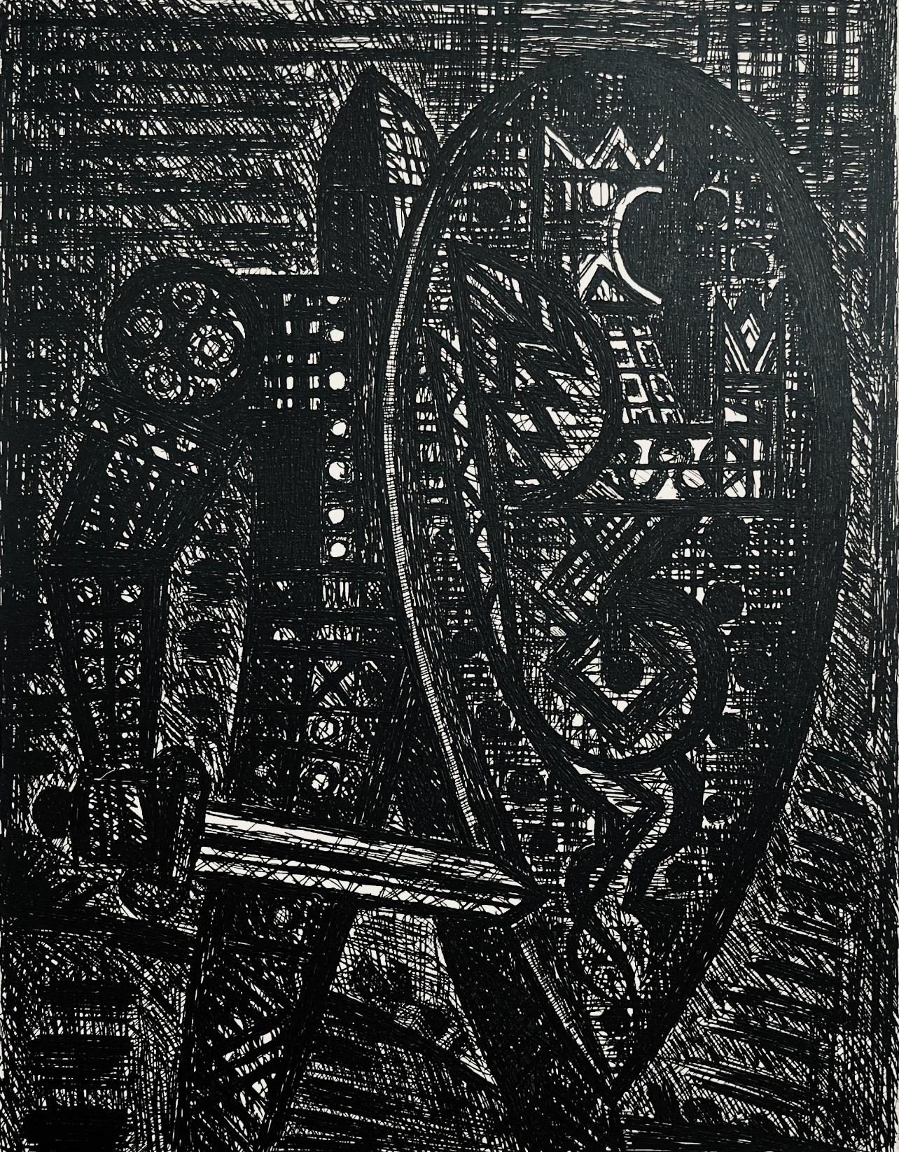 Marcel Gromaire Figurative Print - Scène XX, Shakespeare, Macbeth, Eaux-fortes de Gromaire