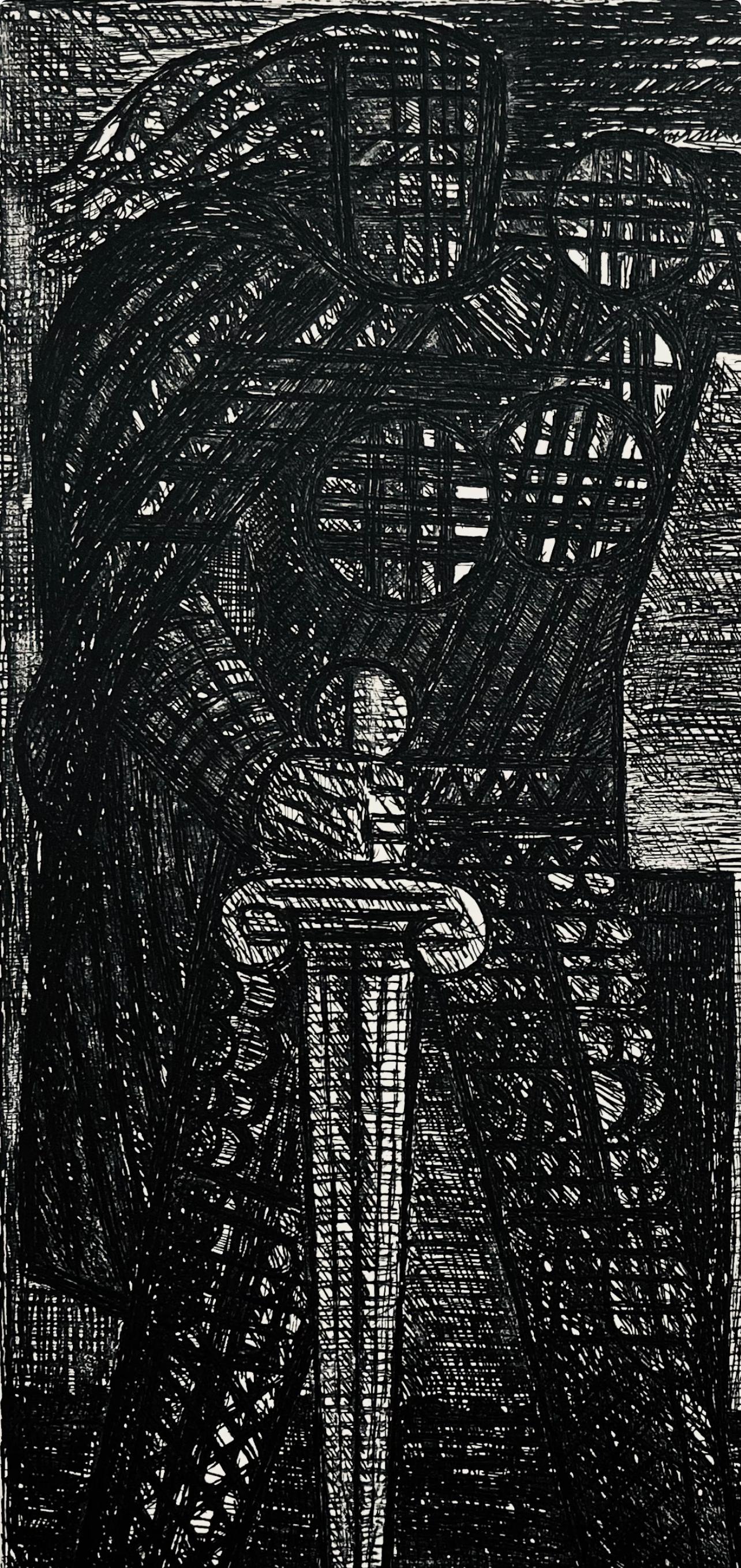 Scène XXV, Shakespeare, Macbeth, Brunnentore von Gromaire – Print von Marcel Gromaire