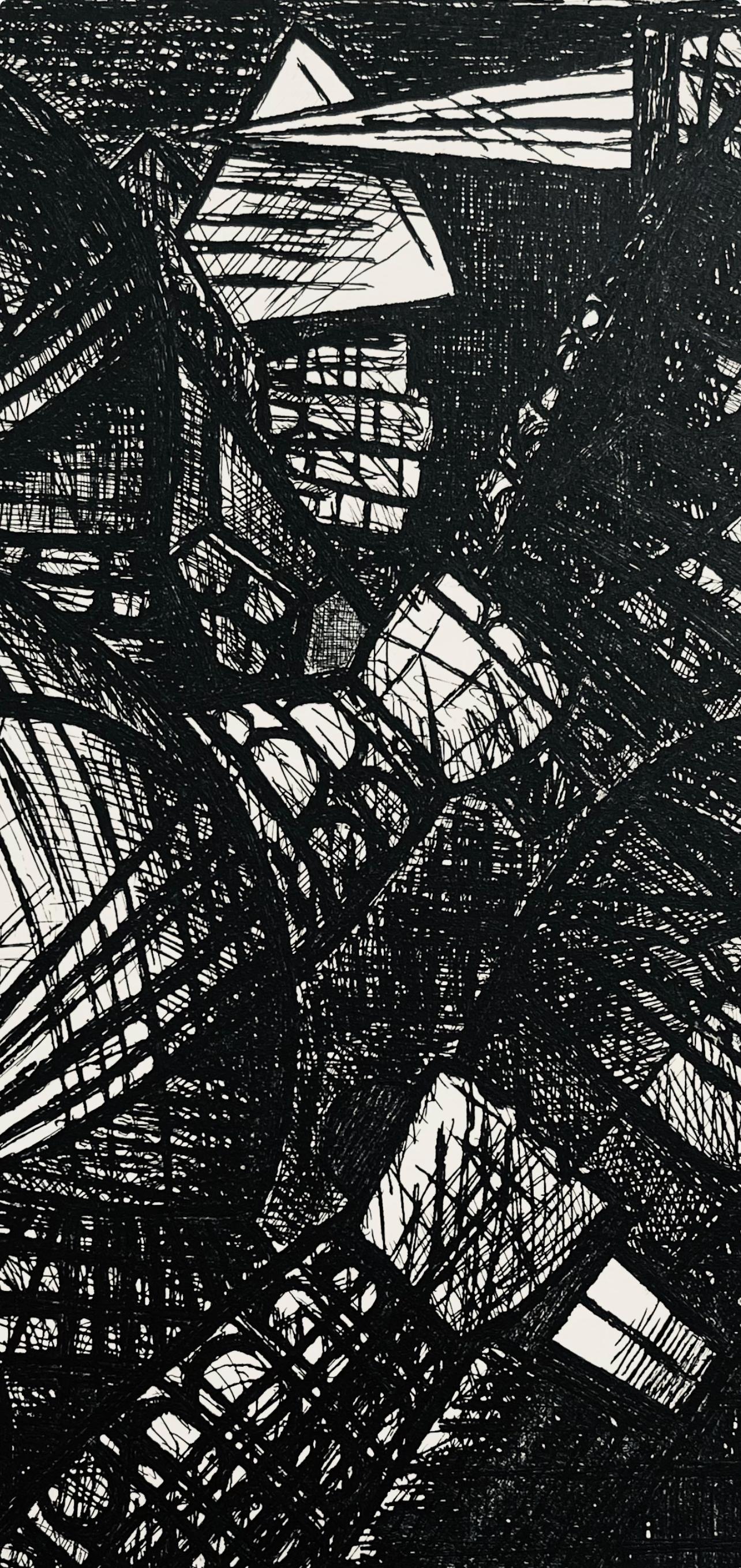 Scène XXV, Shakespeare, Macbeth, Eaux-fortes de Gromaire - Modern Print by Marcel Gromaire
