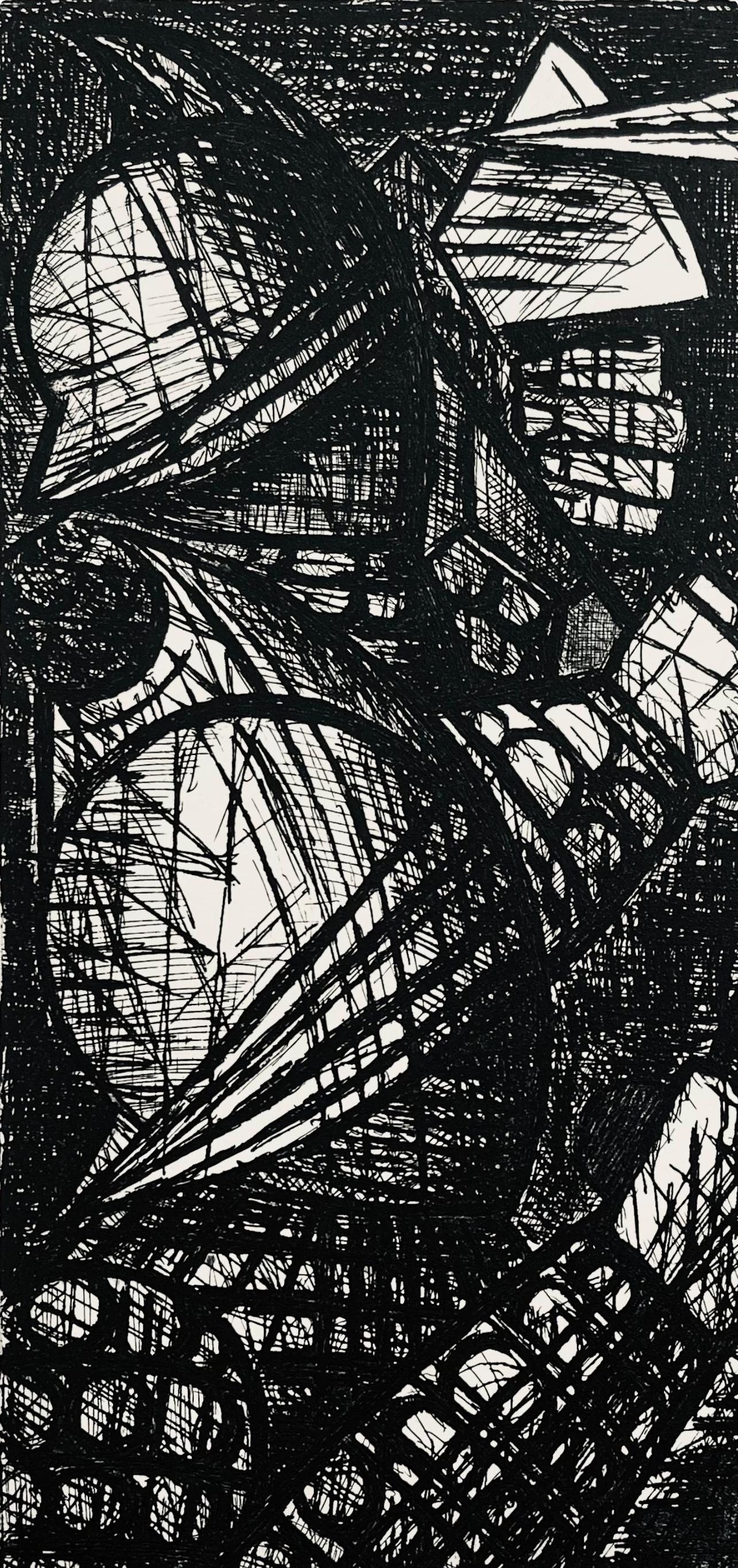 Scène XXV, Shakespeare, Macbeth, Eaux-fortes de Gromaire - Black Figurative Print by Marcel Gromaire