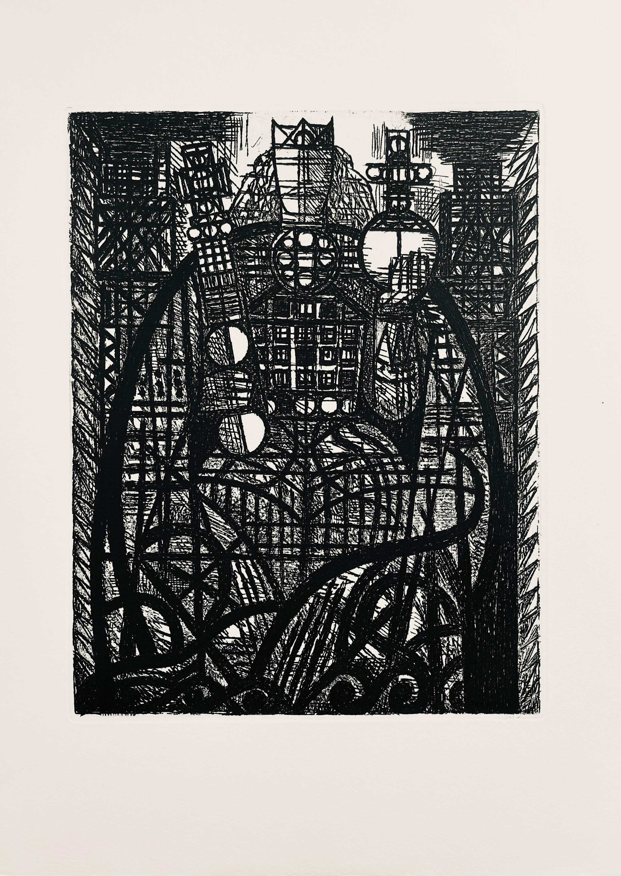 Radierung auf Vélin de Rives-Papier. Unsigniert und nicht nummeriert, wie ausgegeben. Guter Zustand. Anmerkungen: Aus dem Folio, Shakespeare, Macbeth, Eaux-fortes de Gromaire, 1958. Herausgegeben von Tériade, éditeur, Paris; gedruckt von