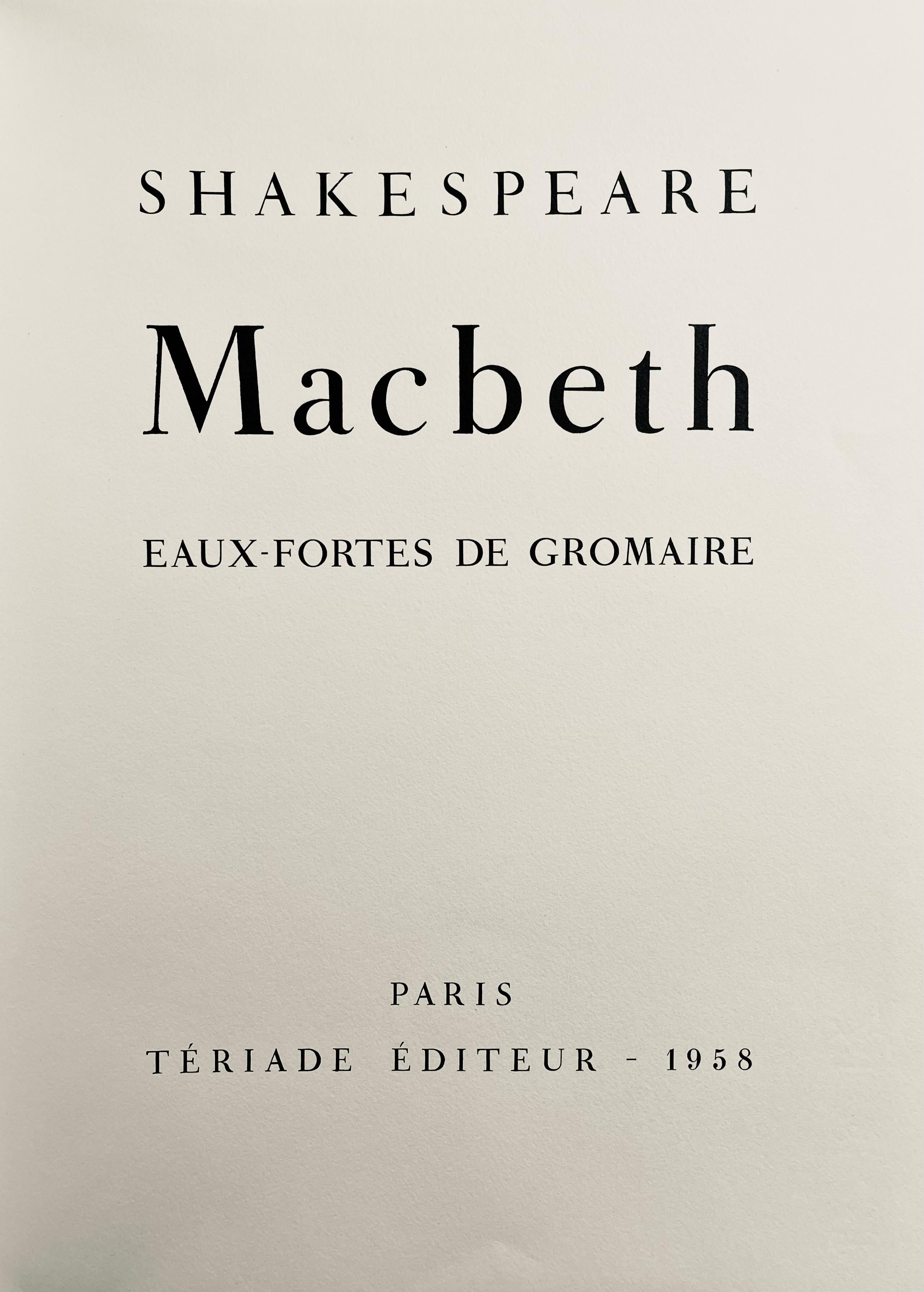 Scène XXV, Shakespeare, Macbeth, Eaux-fortes de Gromaire For Sale 1