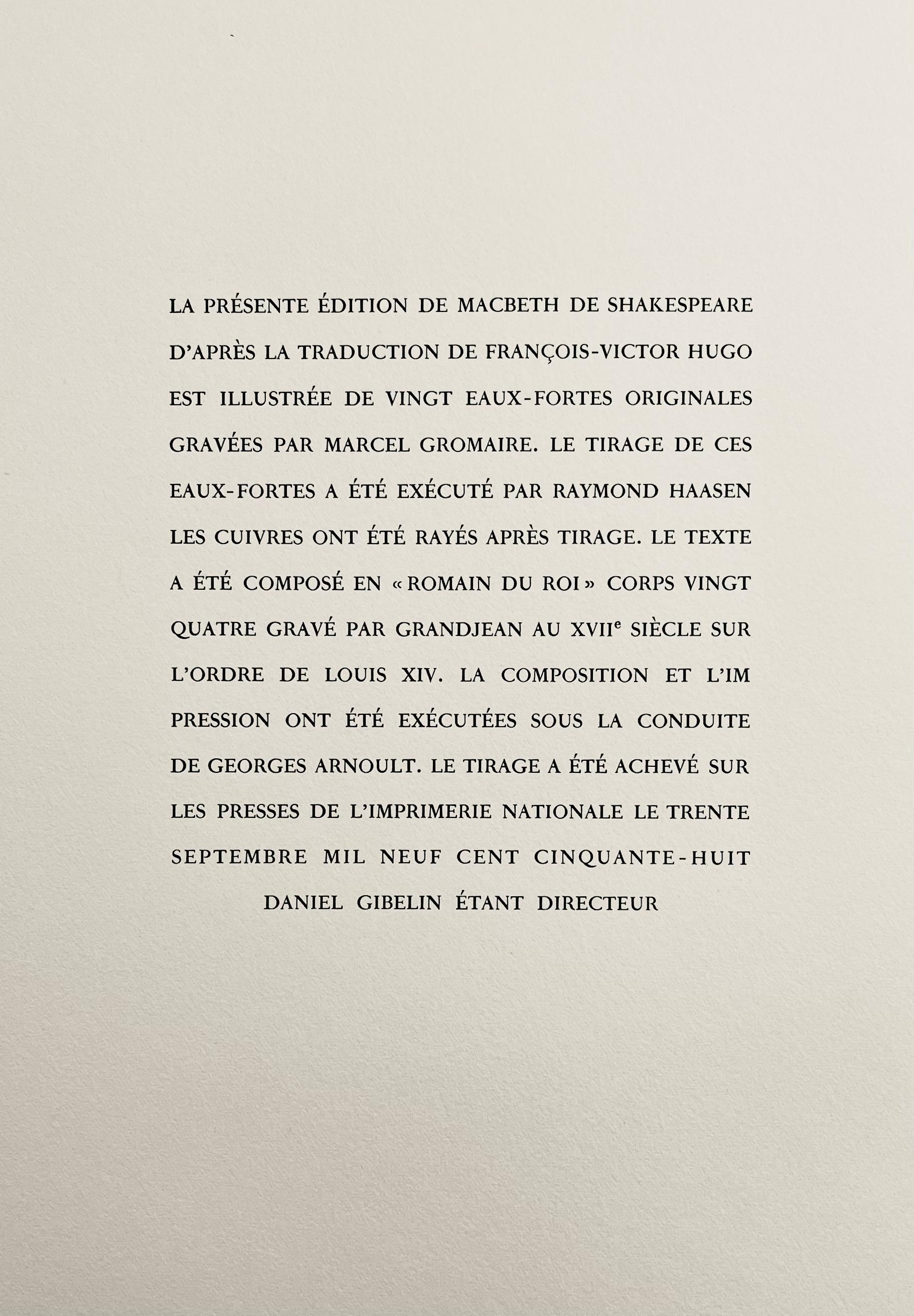 Scène XXV, Shakespeare, Macbeth, Eaux-fortes de Gromaire For Sale 2
