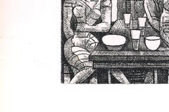 Taberna - Aguafuerte de Marcel Gromaire - 1952