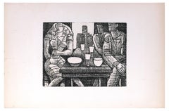 Tavern - Etching by Marcel Gromaire - 1952