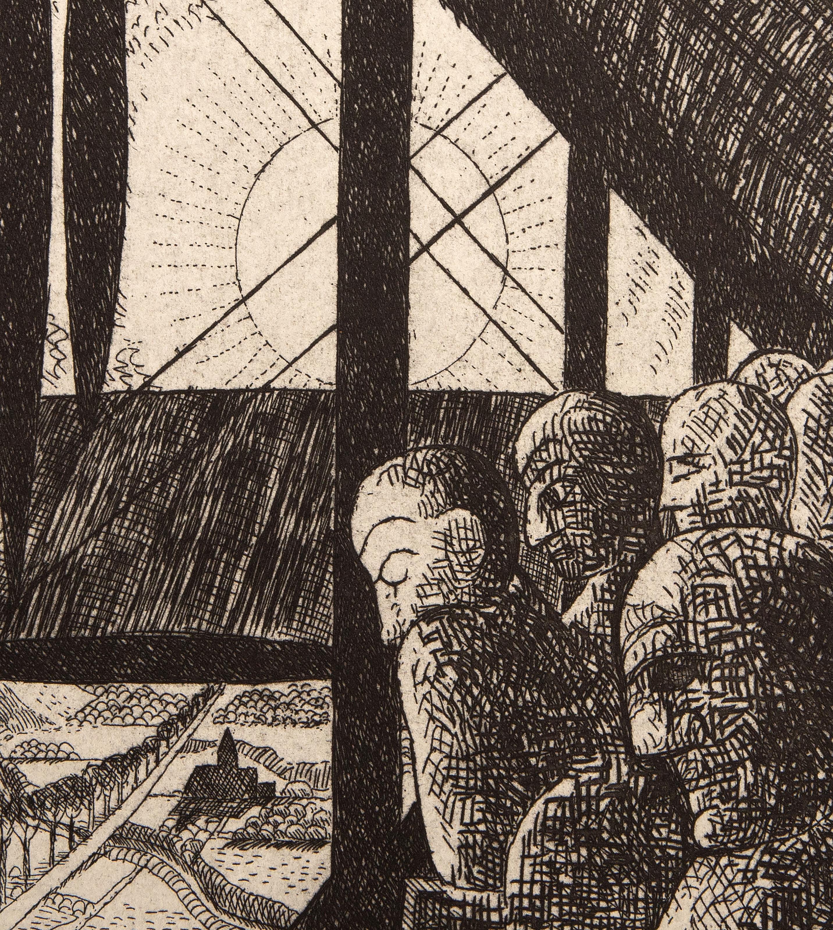 Vers un Monde Volage II, Suite of Surrealist Etchings by Marcel Gromaire For Sale 14