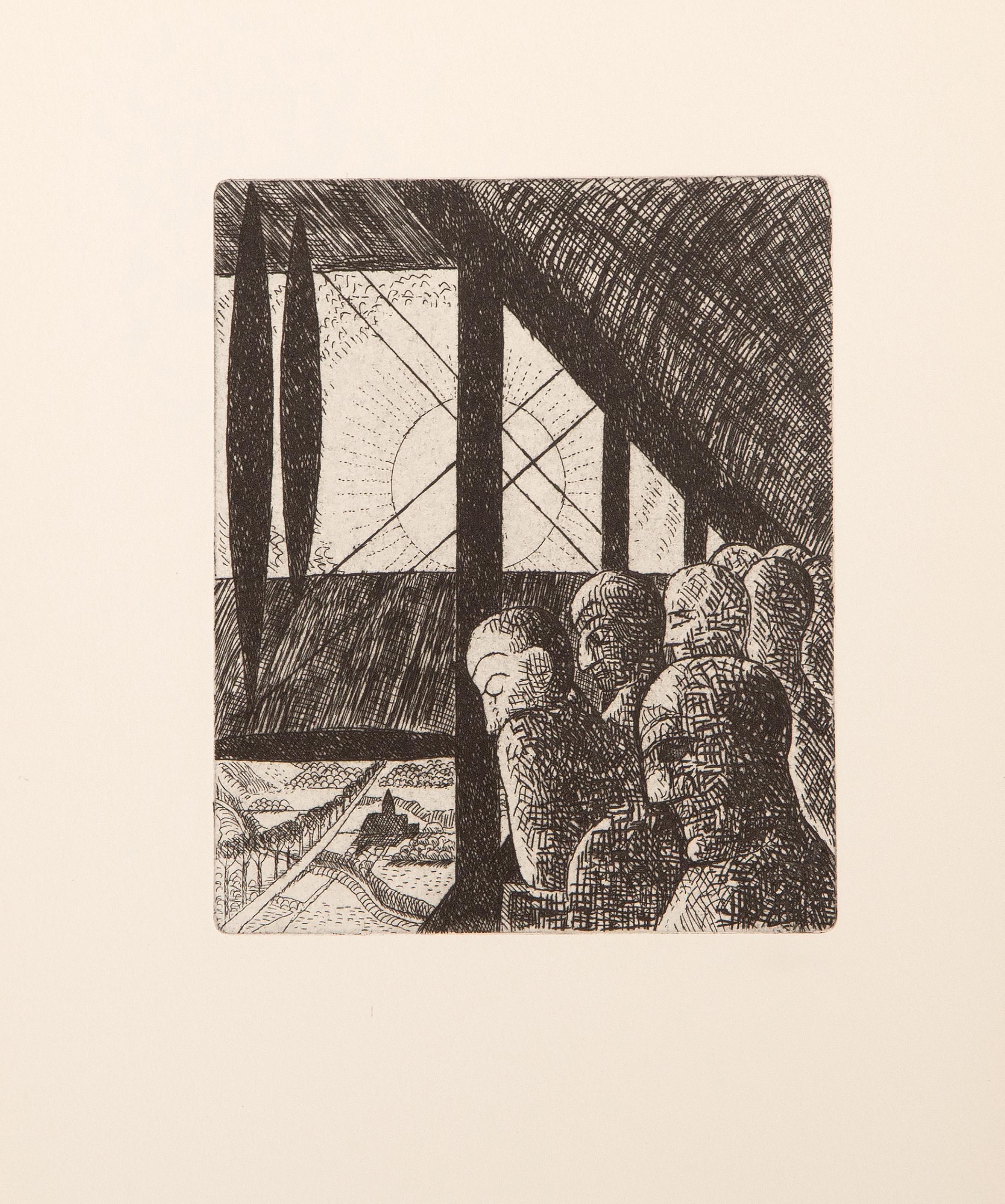 Vers un Monde Volage II, Suite of Surrealist Etchings by Marcel Gromaire For Sale 15