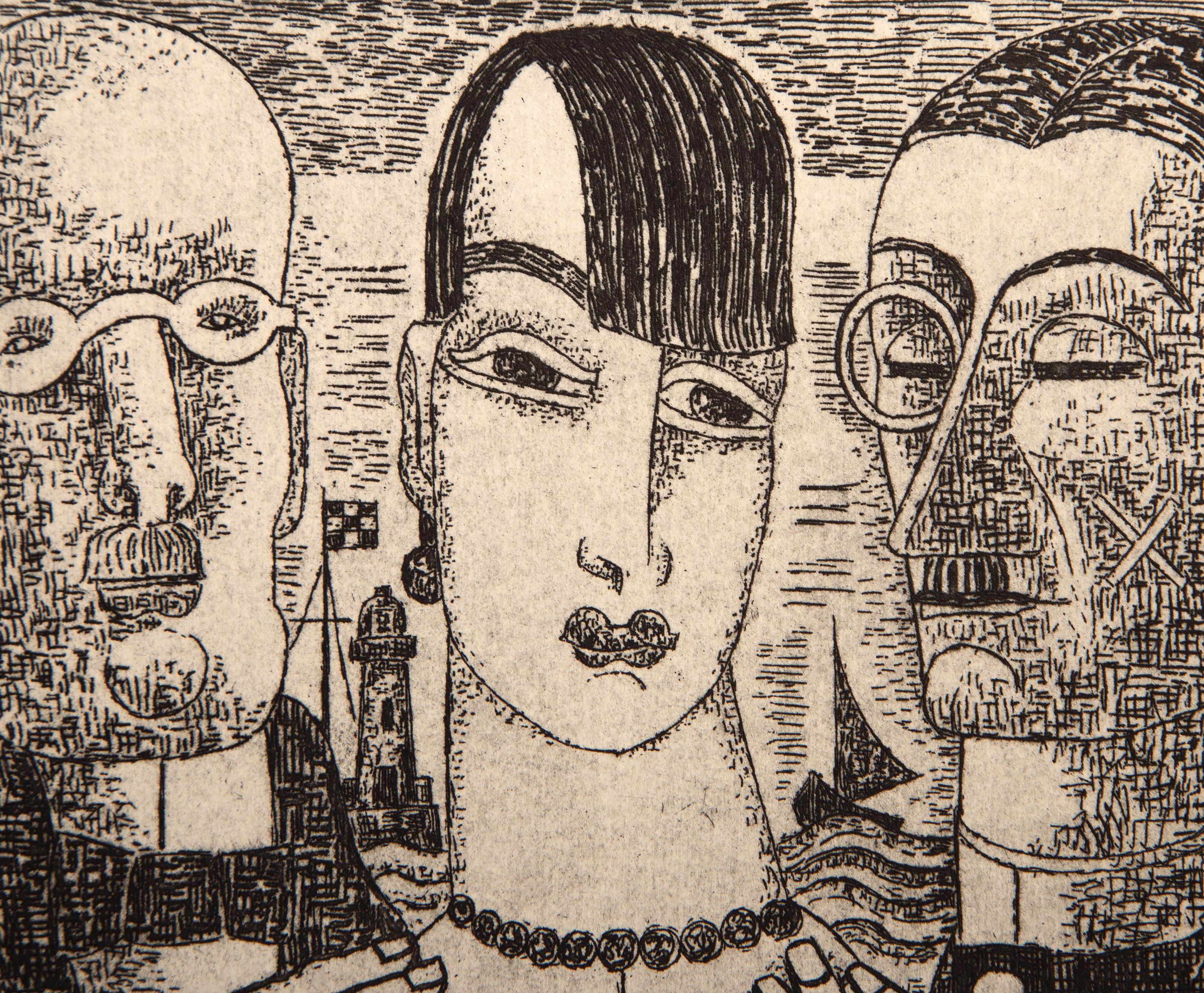 Vers un Monde Volage II, Suite of Surrealist Etchings by Marcel Gromaire For Sale 1