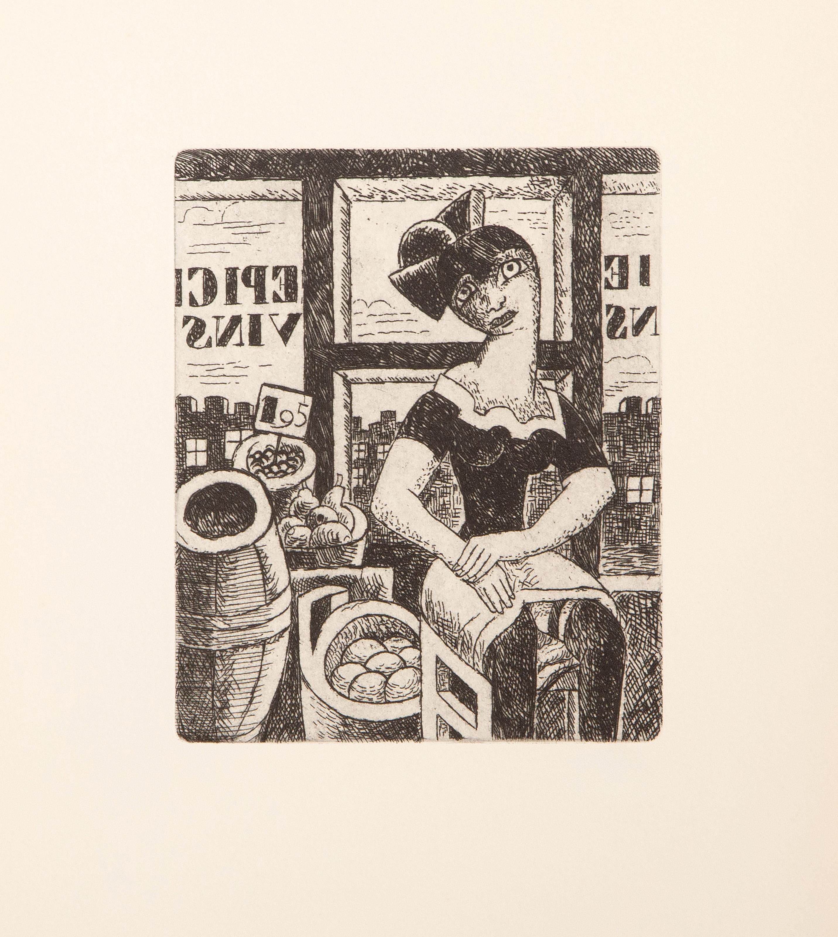 Vers un Monde Volage II, Suite of Surrealist Etchings by Marcel Gromaire For Sale 19